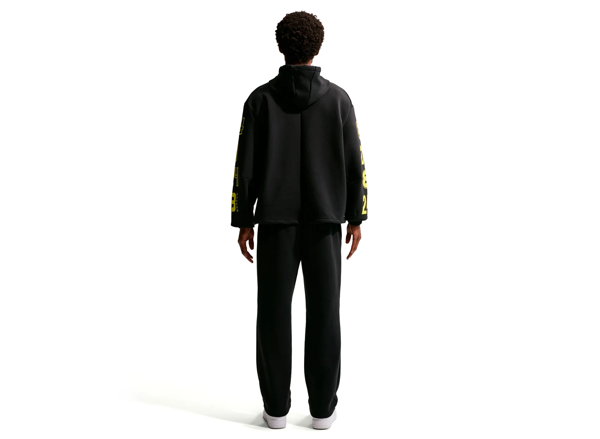 Nike Kobe Fleece Pullover Hoodie in Black / Sonic Yellow - Image 2