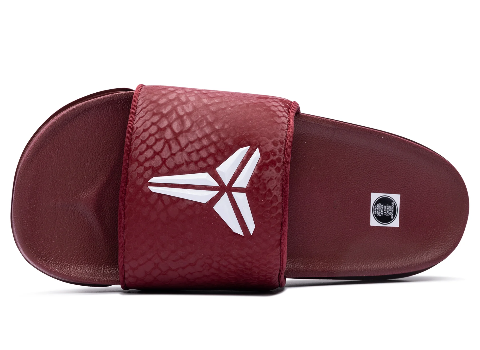 Nike Kobe Offcourt Slide in Team Red / White - Image 5