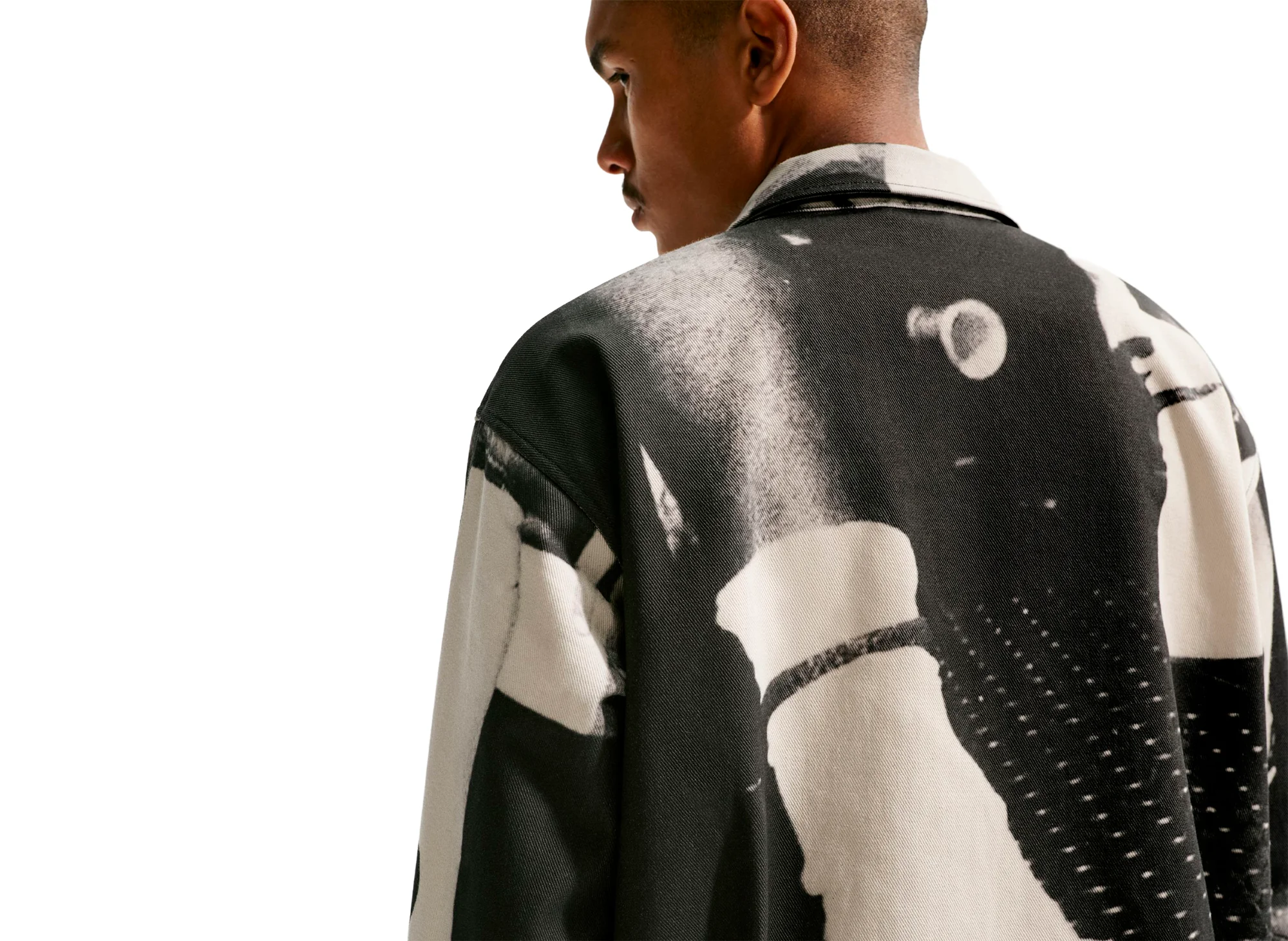 Nike Life Field Sport Jacket in Black / White - Image 4