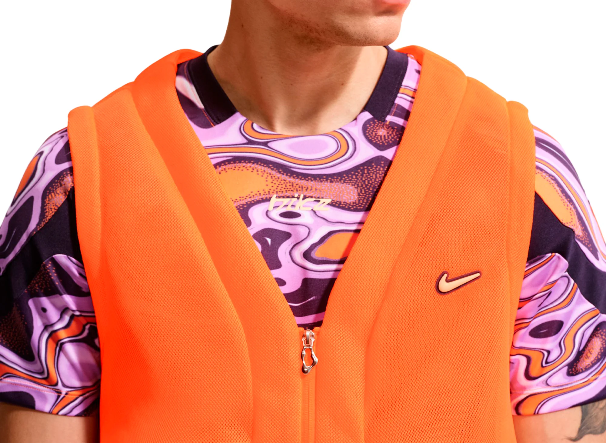 Nike Project F.R.O.G. Bubble Pod Vest in Total Orange - Image 4