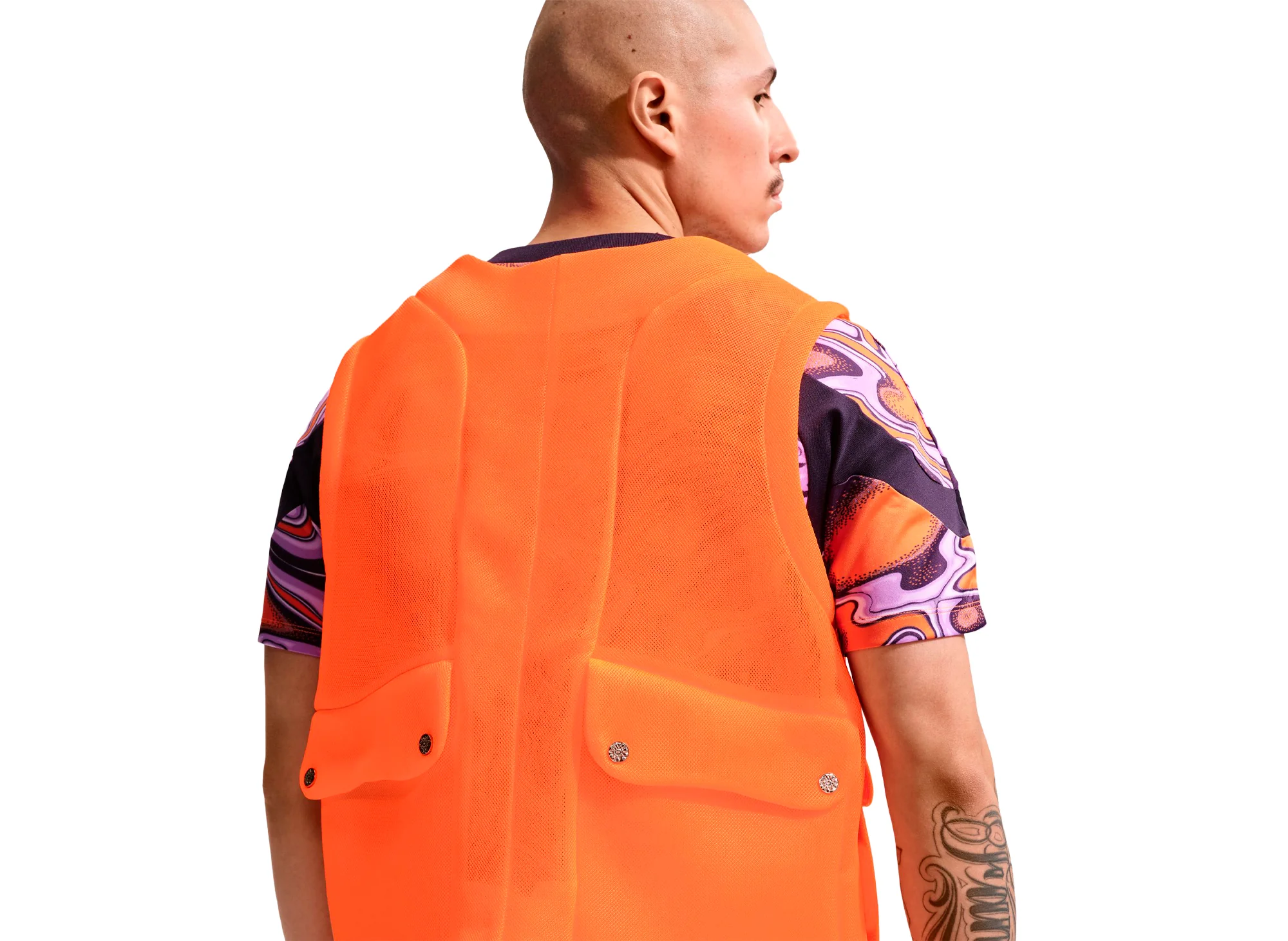 Nike Project F.R.O.G. Bubble Pod Vest in Total Orange - Image 5