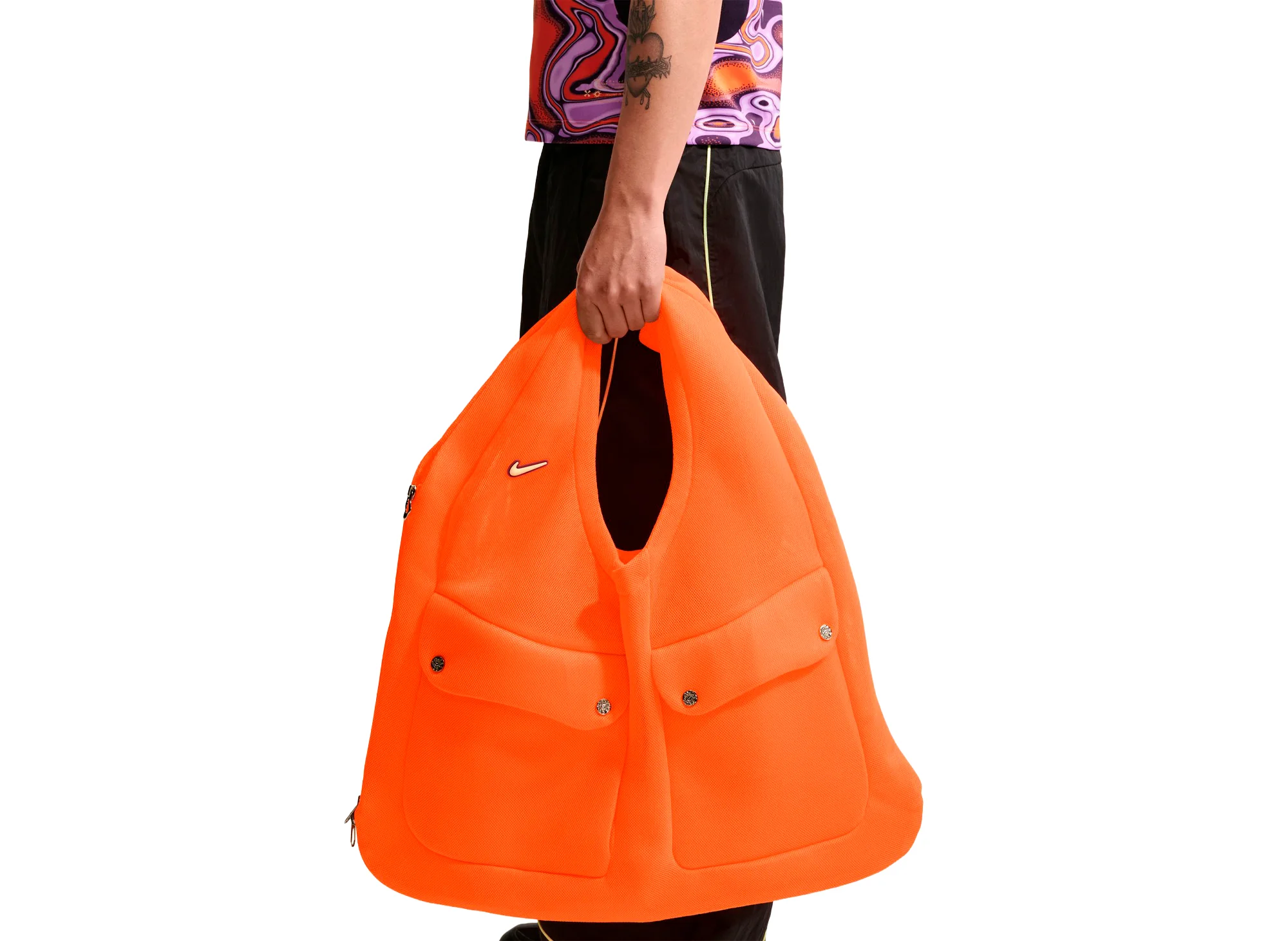 Nike Project F.R.O.G. Bubble Pod Vest in Total Orange - Image 6