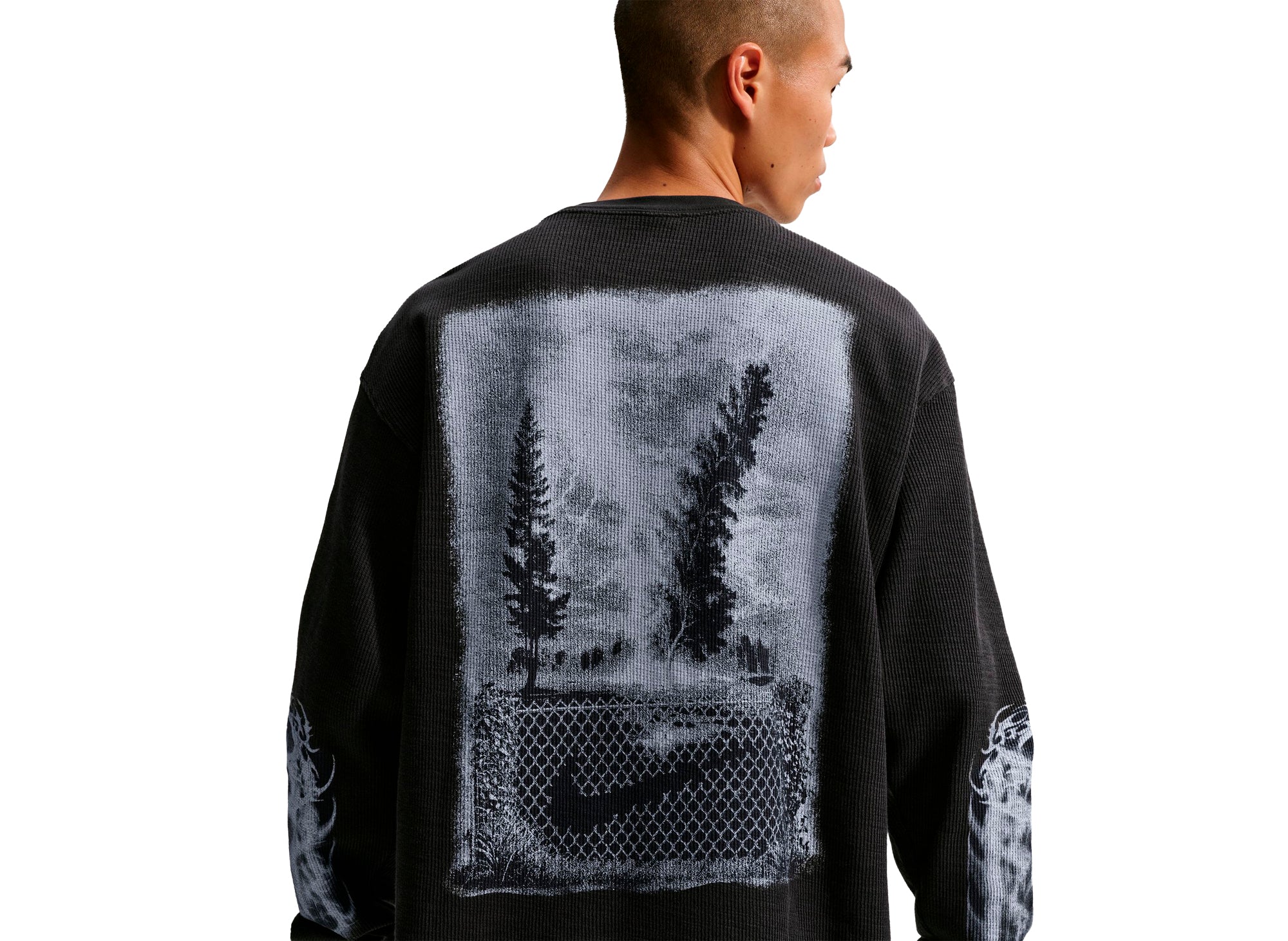 Nike Sportswear Thermal Top in Off Noir - Image 4