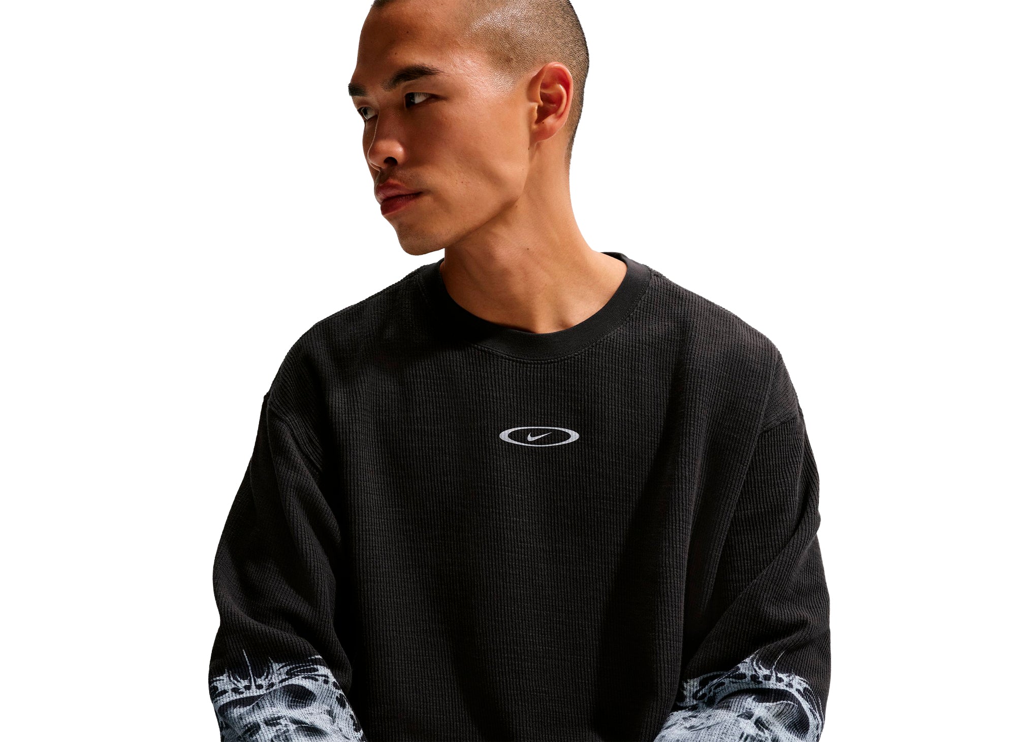 Nike Sportswear Thermal Top in Off Noir - Image 5
