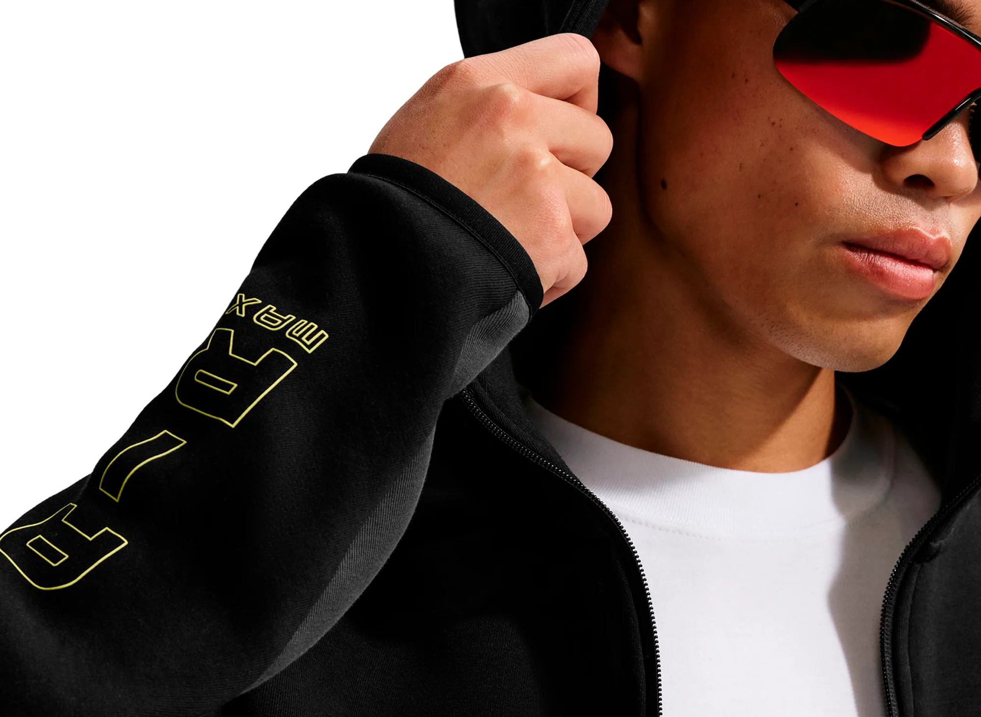 Nike Tech Fleece Full-Zip Windrunner Jacket in Black - Image 6