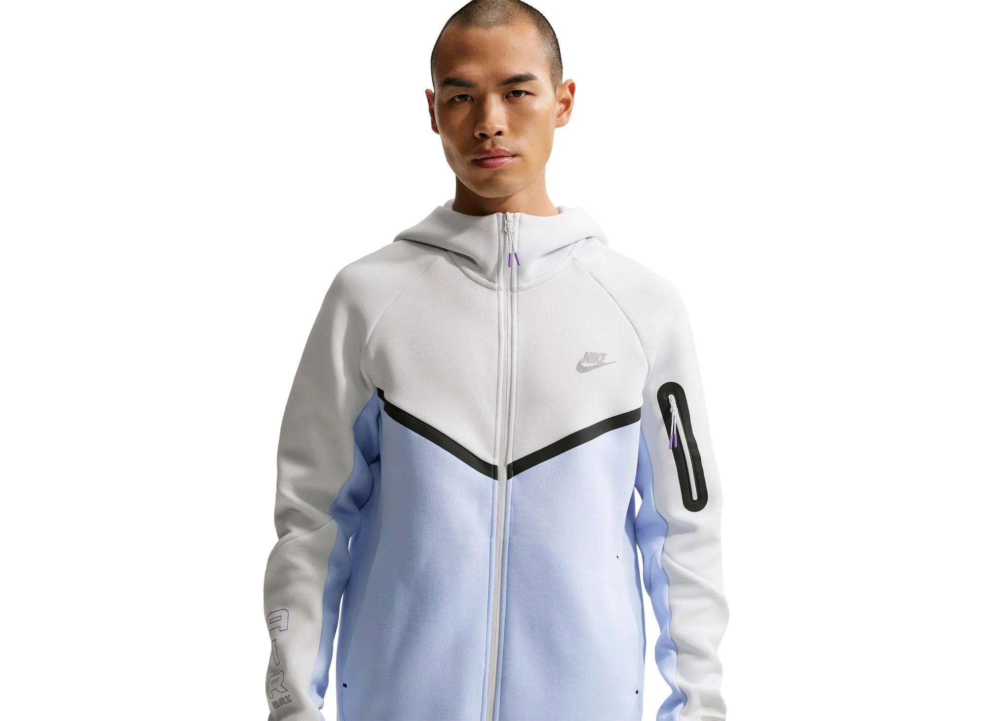 Nike Tech Fleece Full-Zip Windrunner Jacket in Off White - Image 3