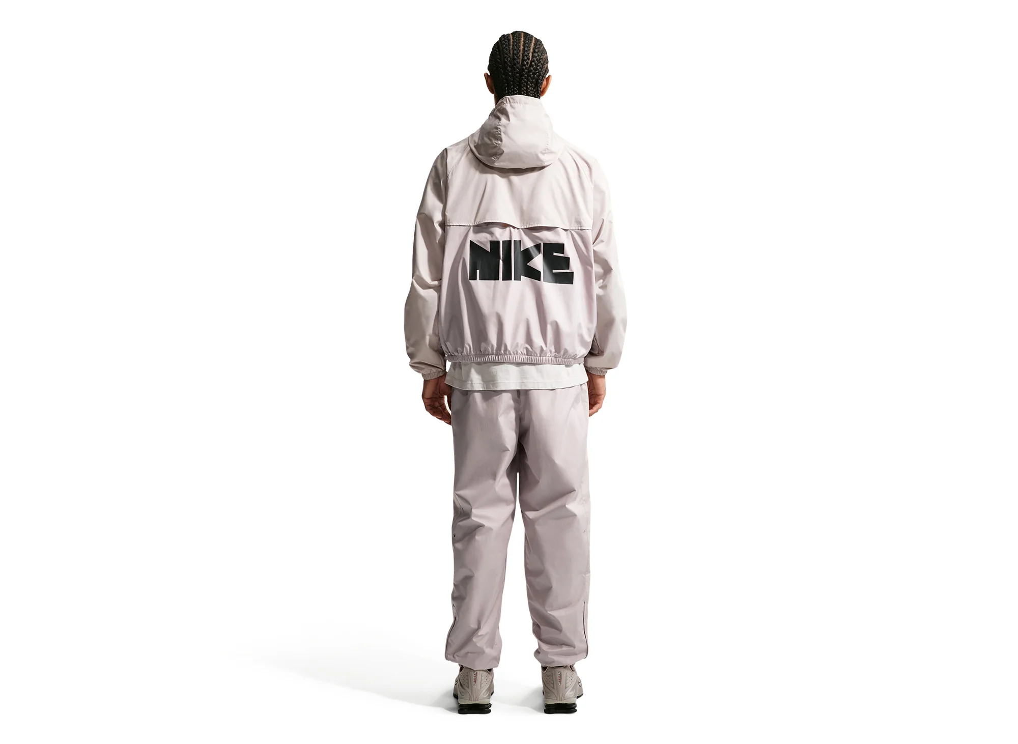 Nike Windrunner Graphic Woven Jacket in Cream - Image 2