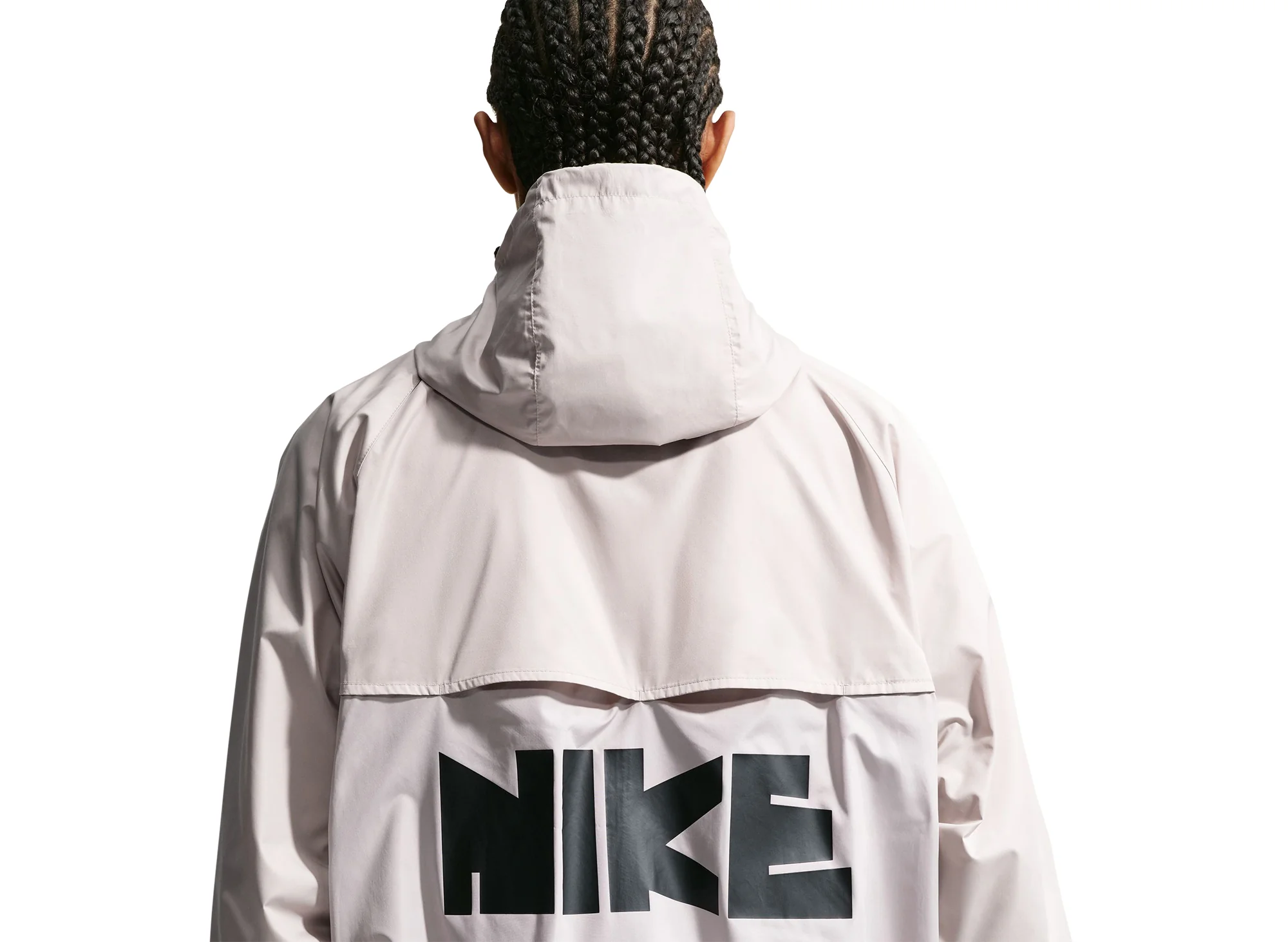 Nike Windrunner Graphic Woven Jacket in Cream - Image 4