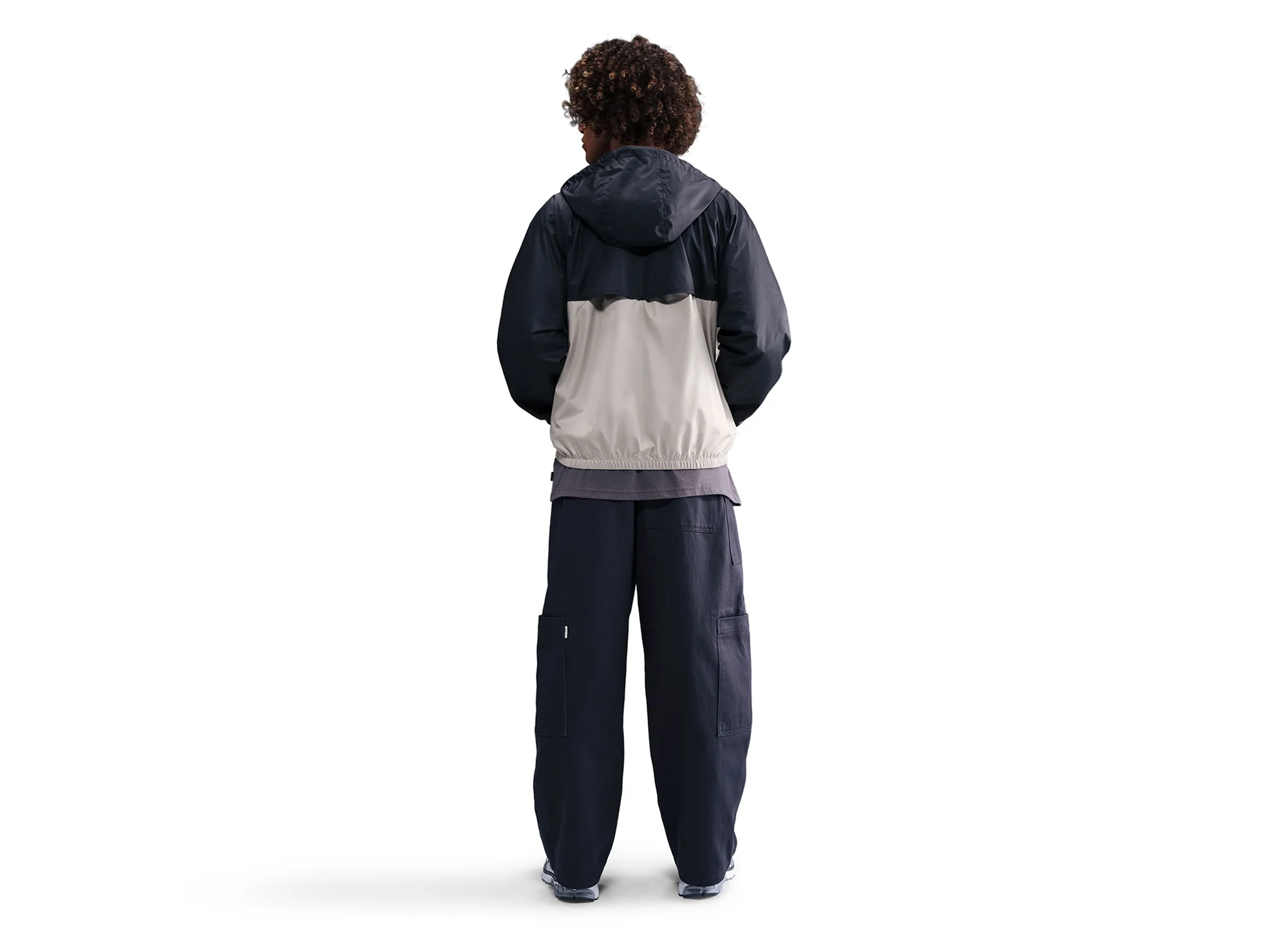 Nike Windrunner Lined Jacket in Black / Cream - Image 2