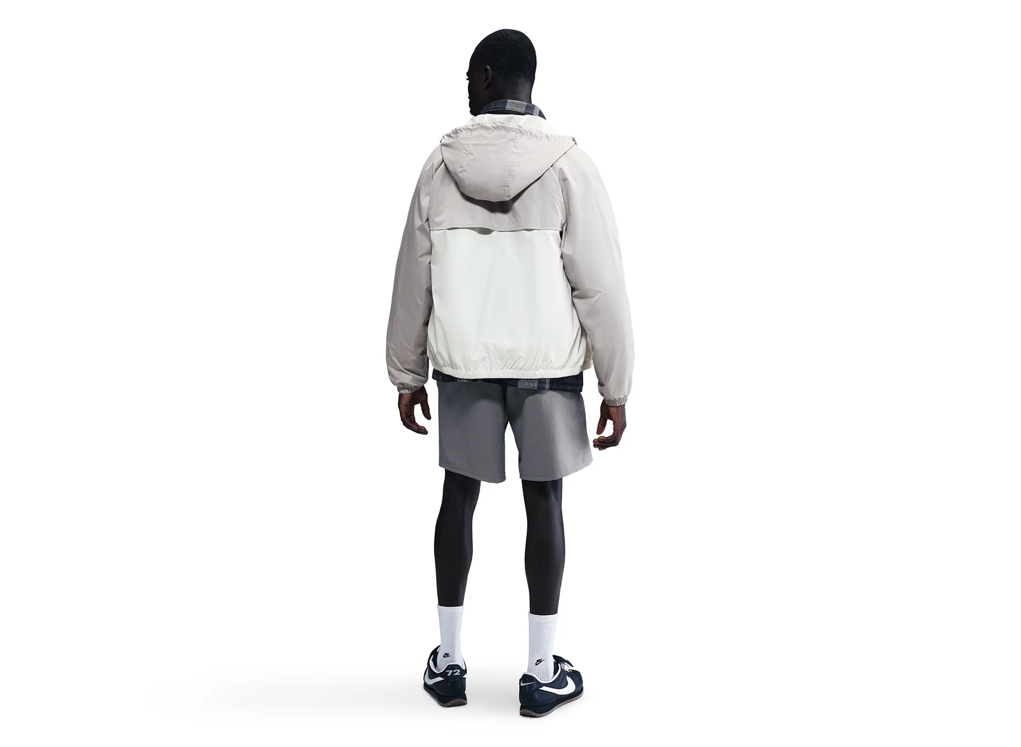 Nike Windrunner Lined Jacket in Light Iron Ore / Sail - Image 2