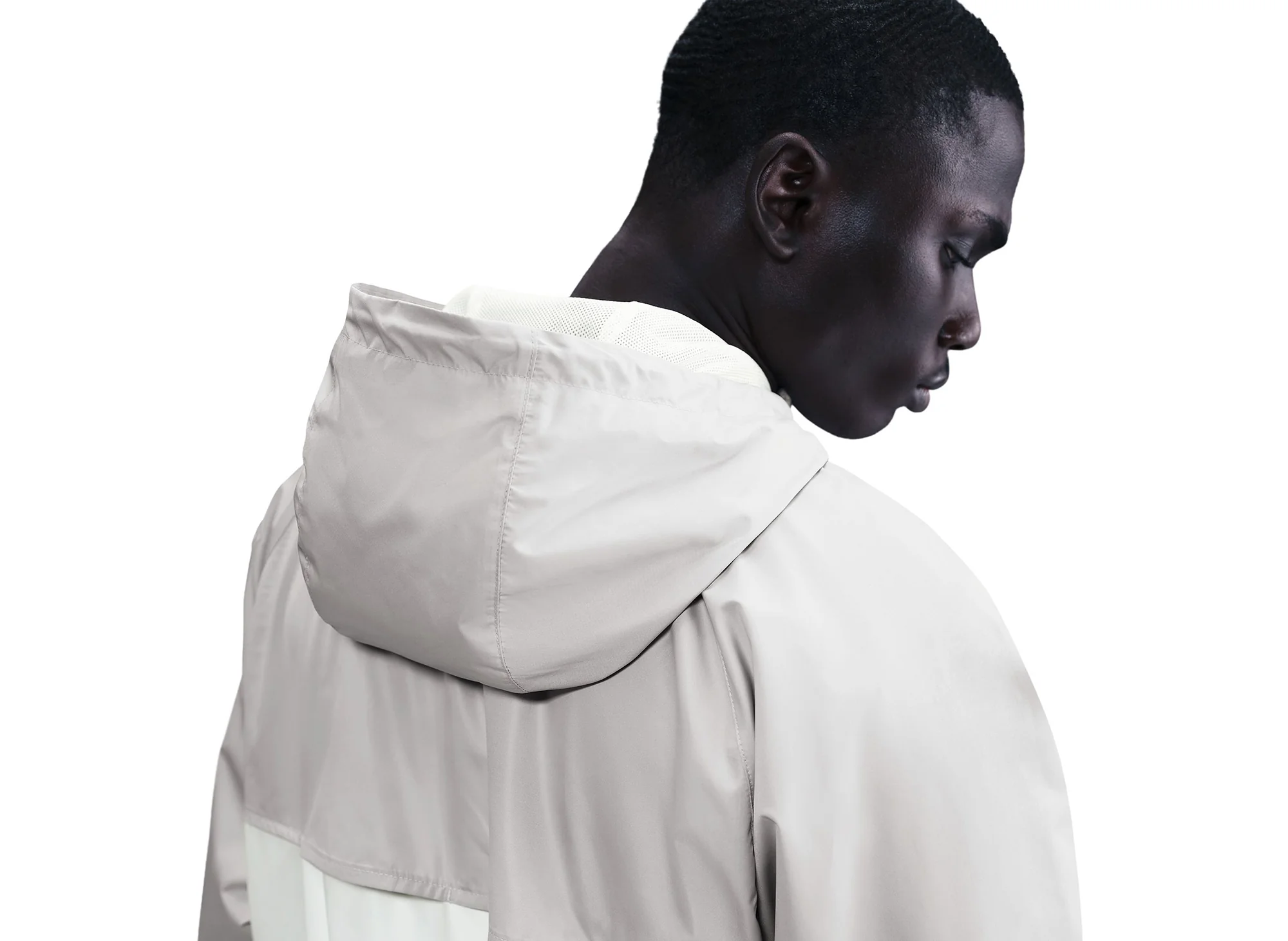 Nike Windrunner Lined Jacket in Light Iron Ore / Sail - Image 4