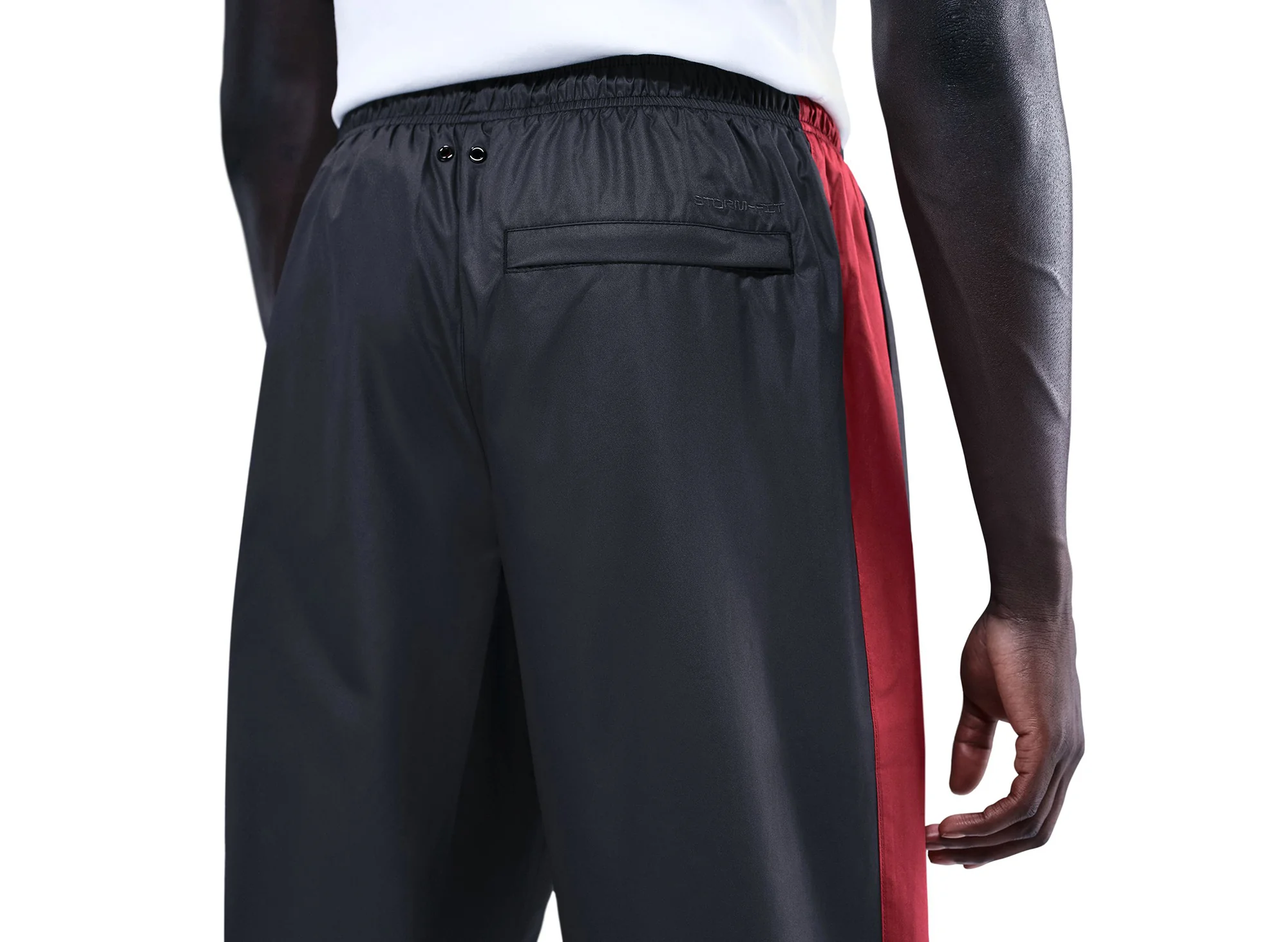 Nike Windrunner Lined Pants in Black / Team Crimson - Image 4