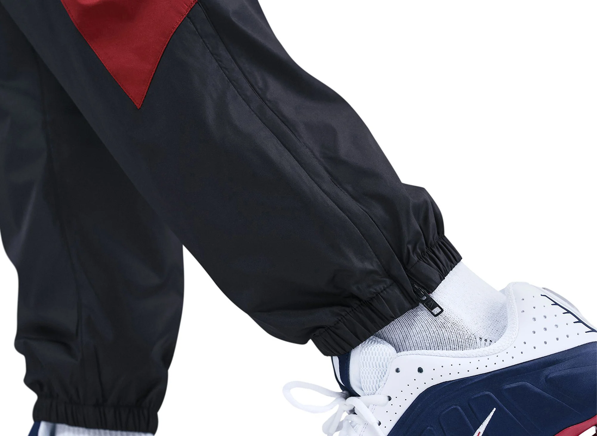 Nike Windrunner Lined Pants in Black / Team Crimson - Image 6