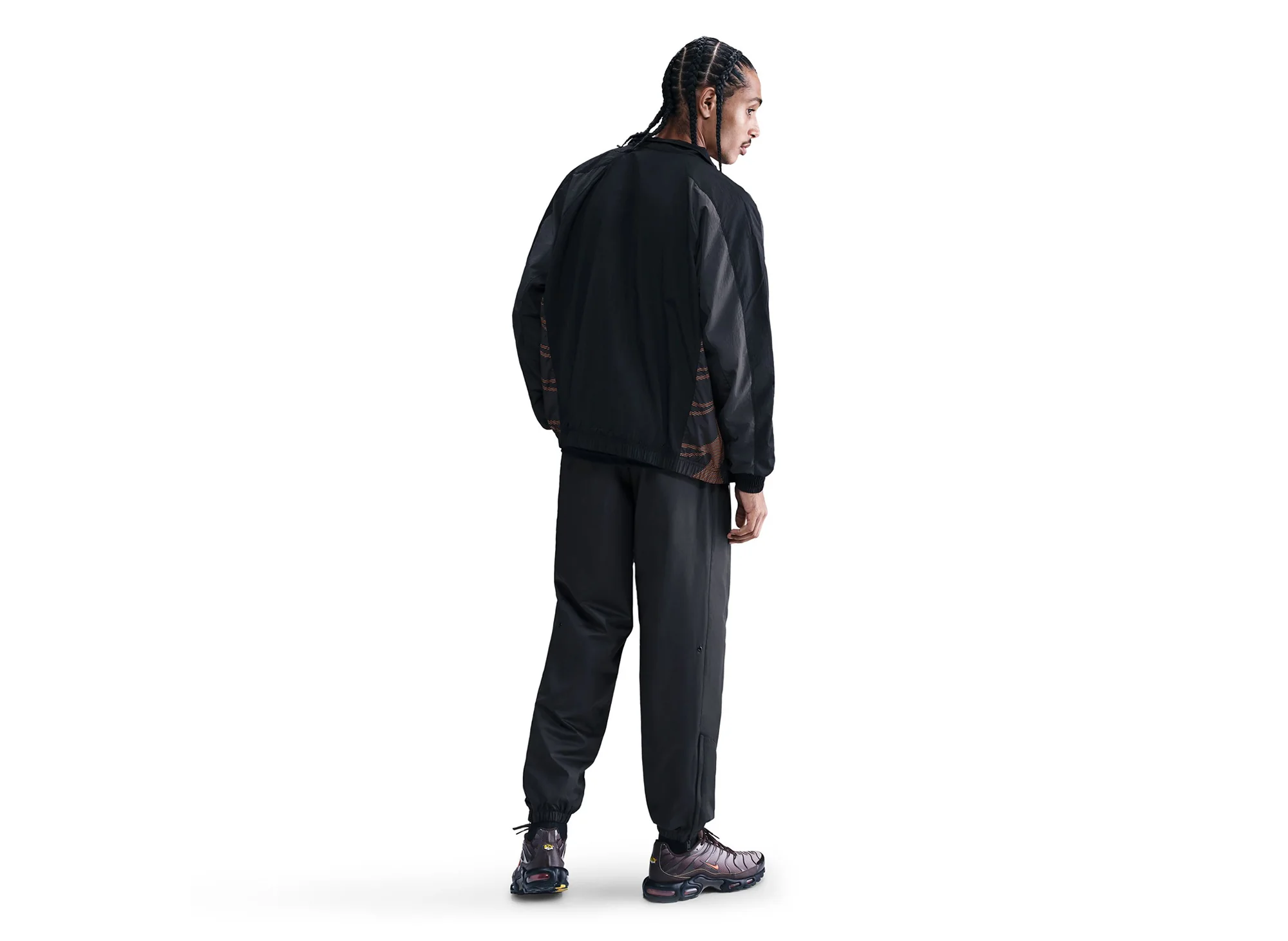 Nike Windrunner Lined Pants in Black / White - Image 2