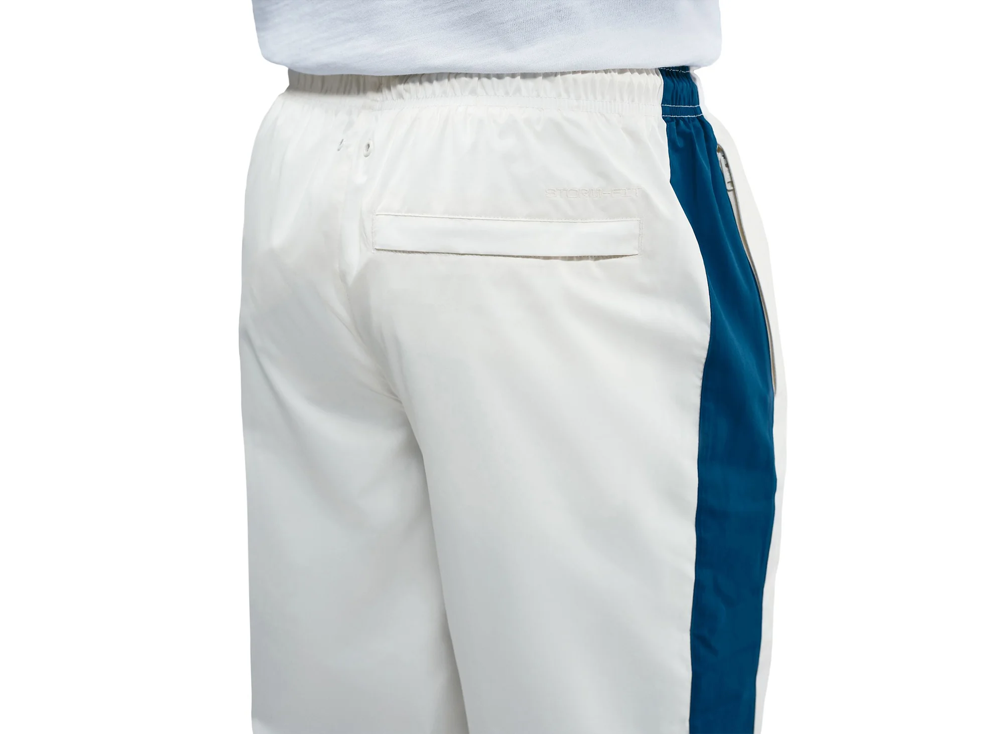Nike Windrunner Lined Pants in Sail / Court Blue - Image 4
