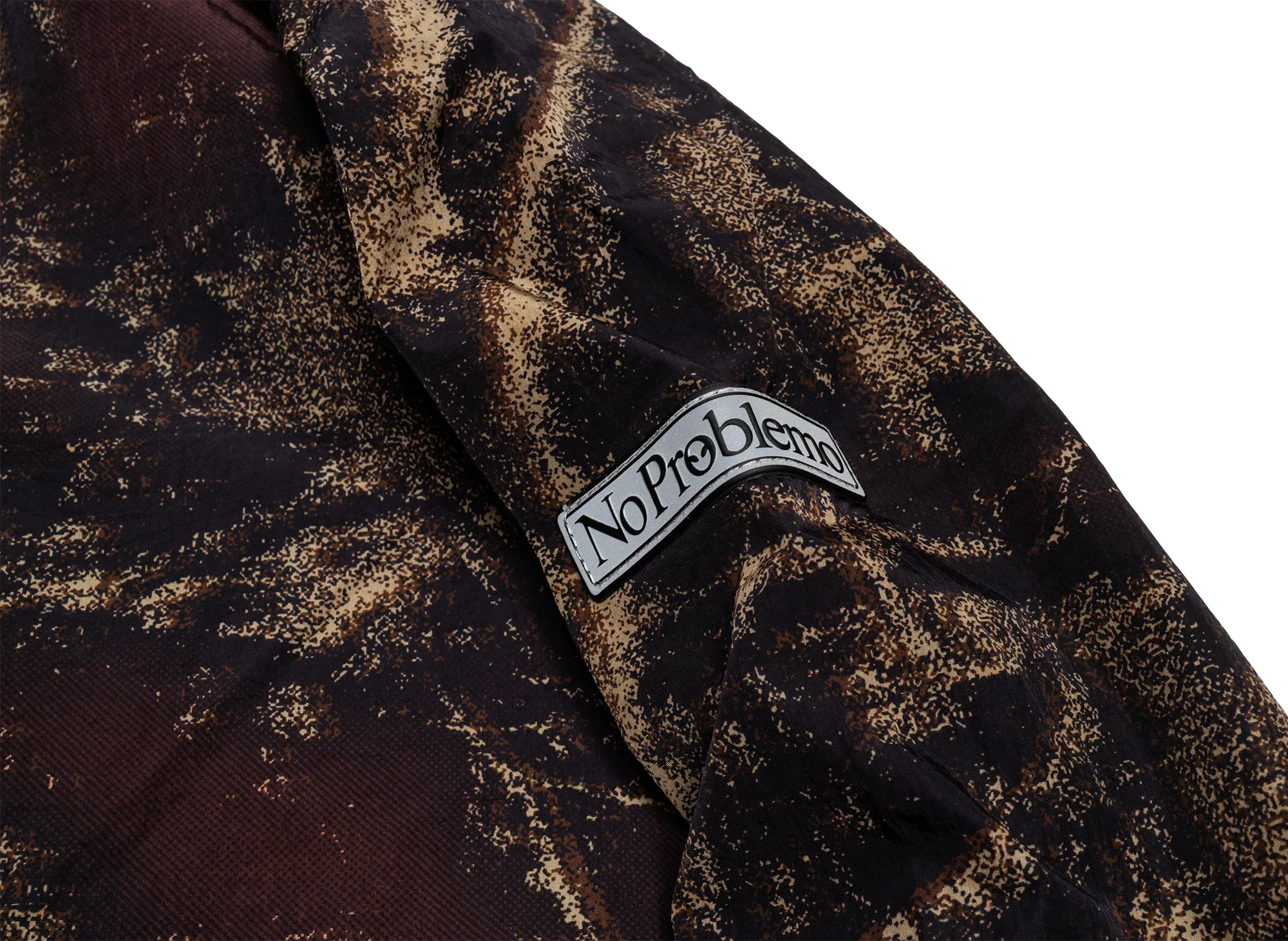 No Problemo Forrest Glitch Nylon Jacket in Camo - Image 3
