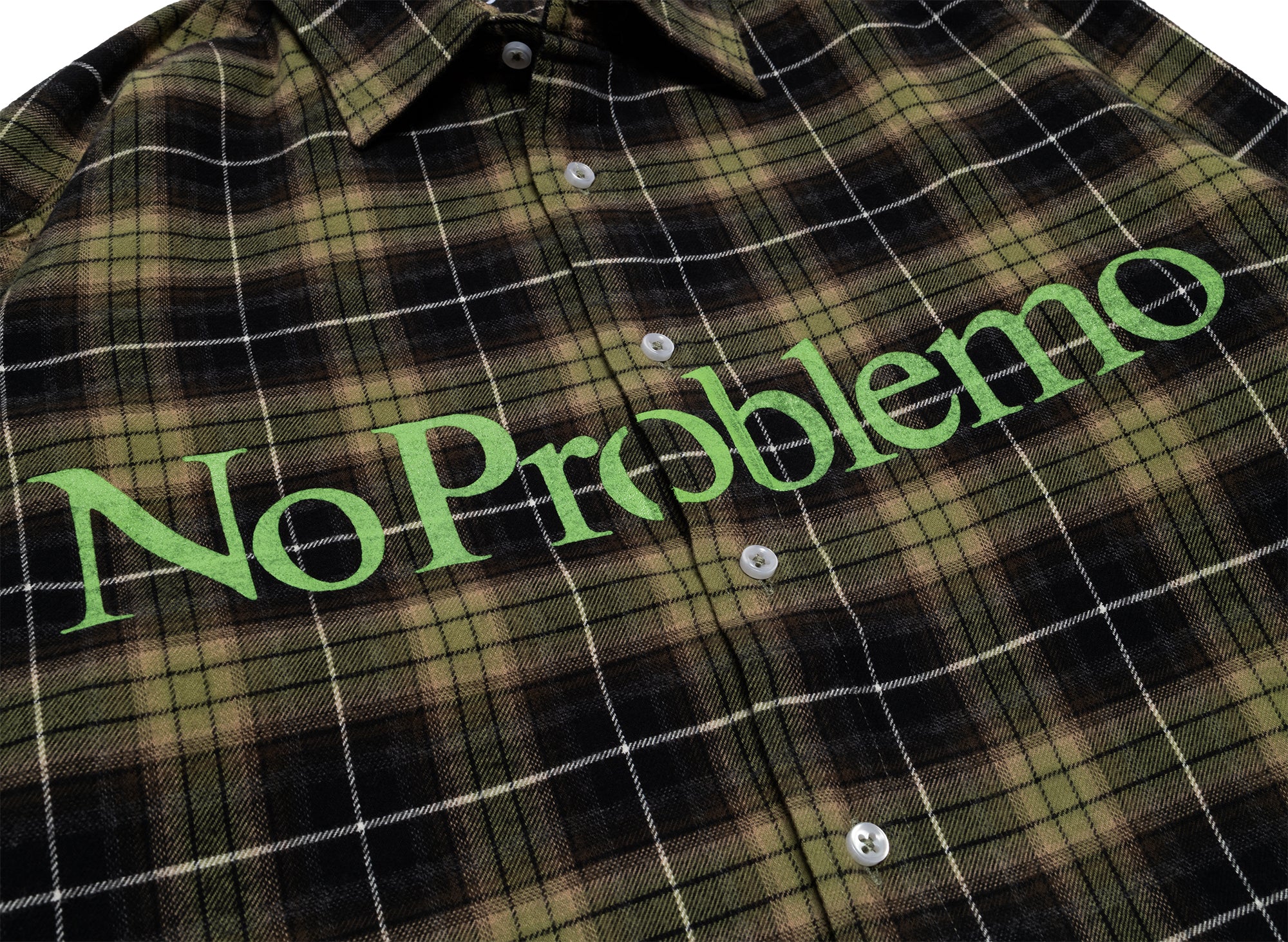 No Problemo Plaid Shirt in Green - Image 2