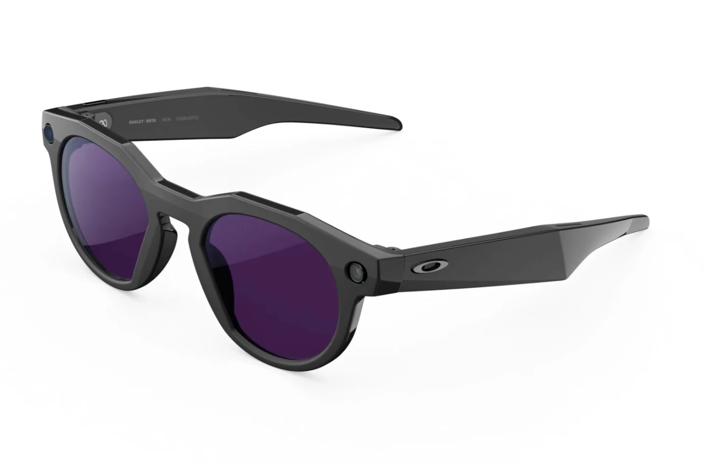 Oakley Meta HSTN Sunglasses in Black w/ Transitions Amethyst Lenses - Image 2
