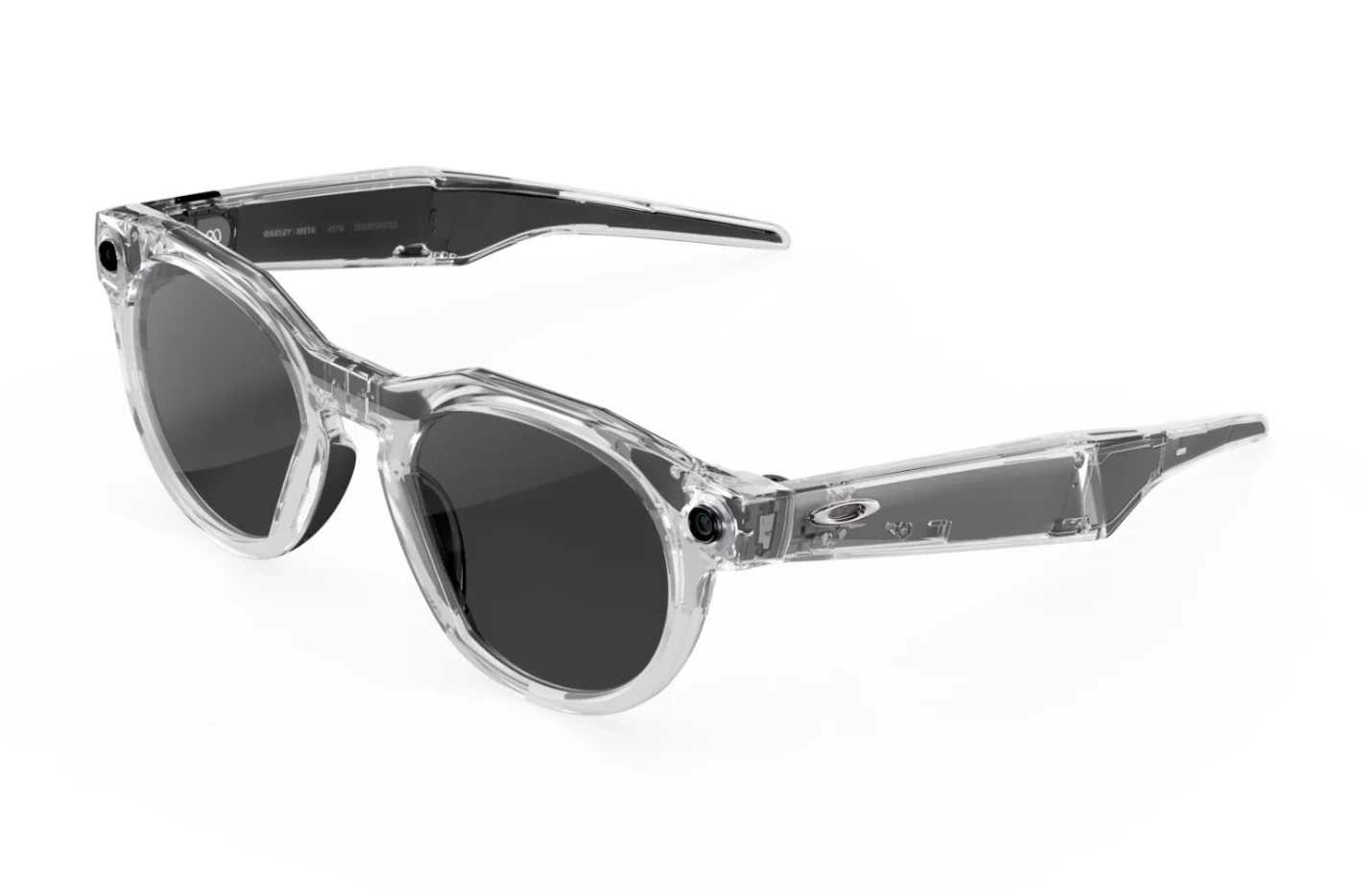 Oakley Meta HSTN Sunglasses in Clear w/ Transitions Grey Lenses - Image 2