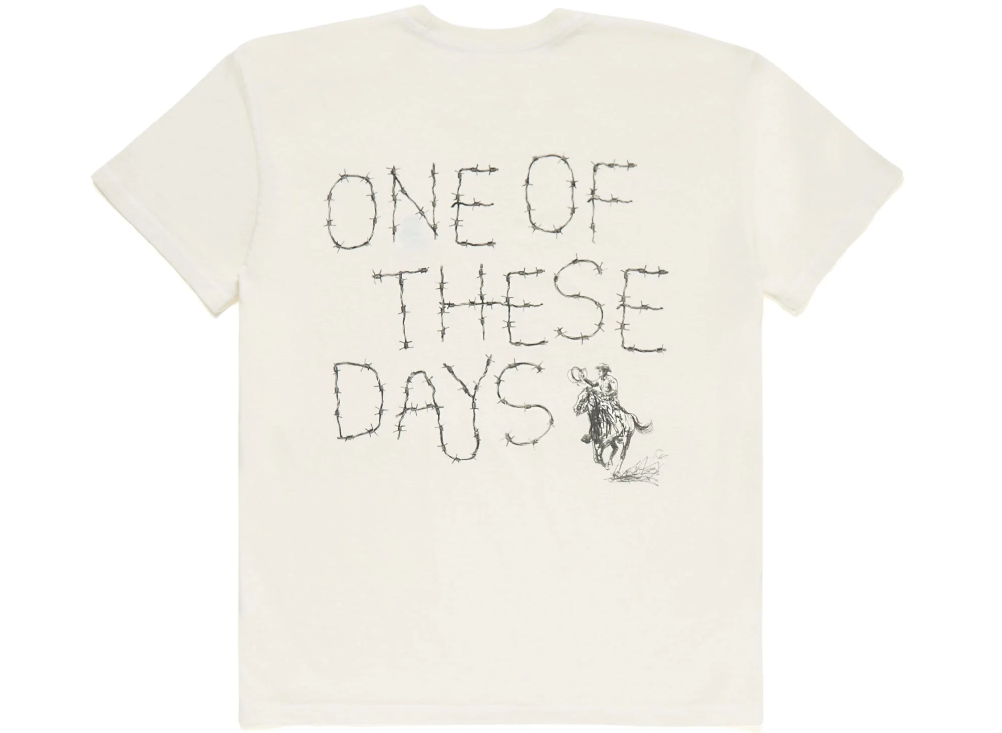 One of These Days Barbed Wire T-Shirt in Bone - Image 2