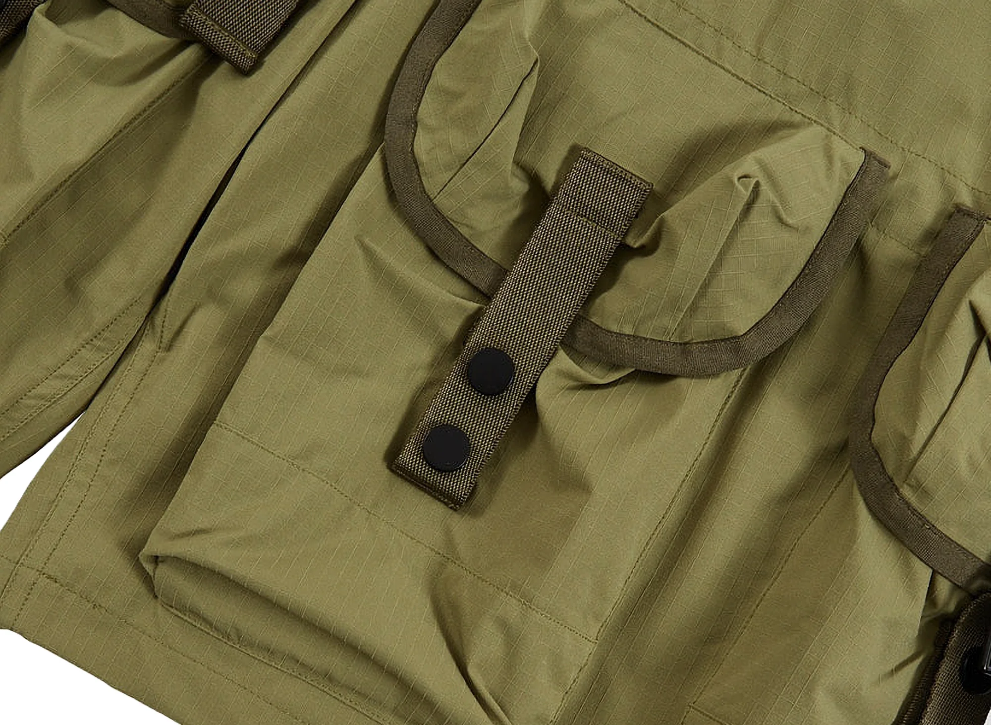 Paper Planes Alice Pack Ripstop Cargo Short in Green Moss - Image 4