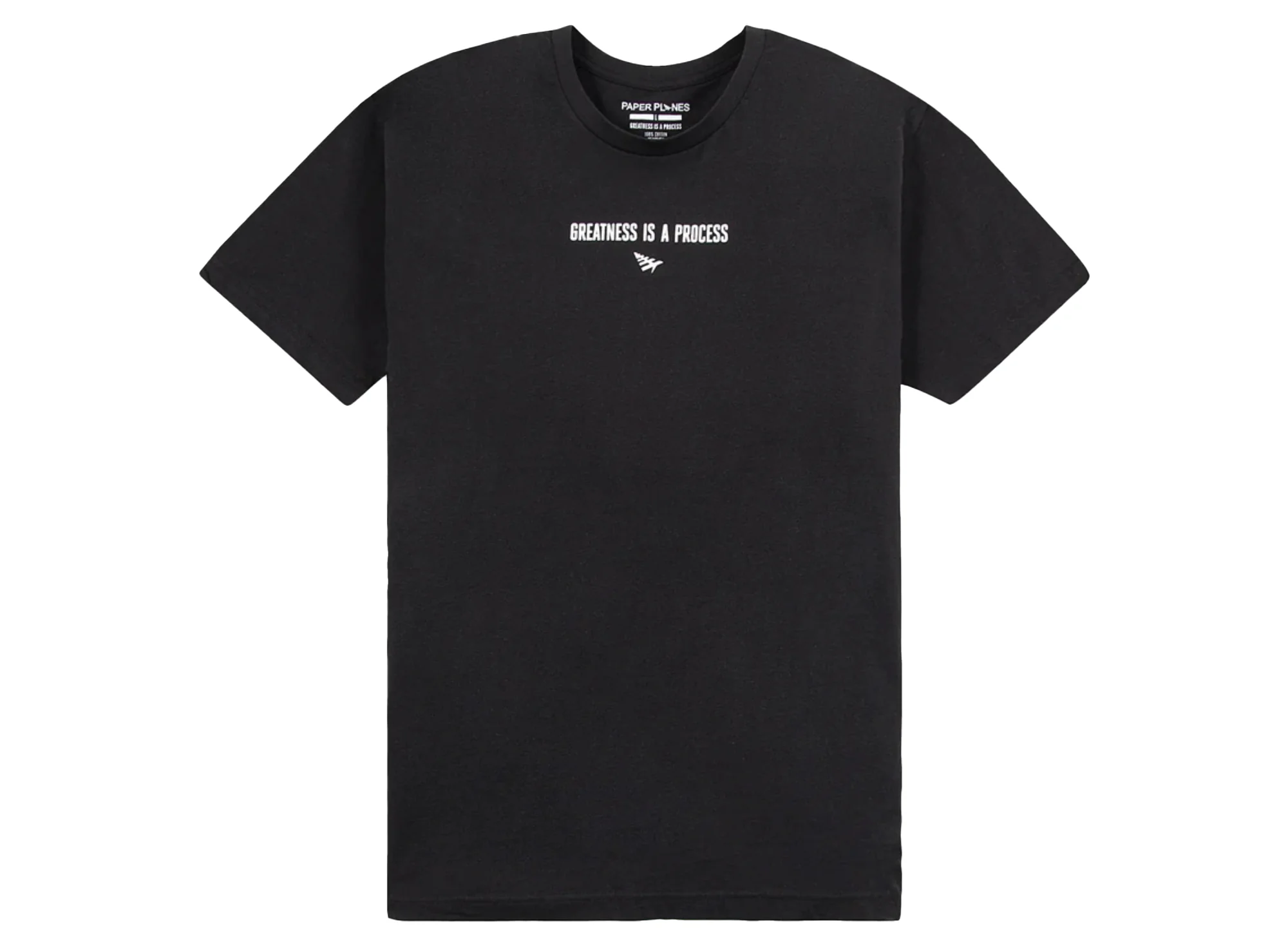 Paper Planes 'Greatness is a Process' Flowers Tee in Black - Image 2