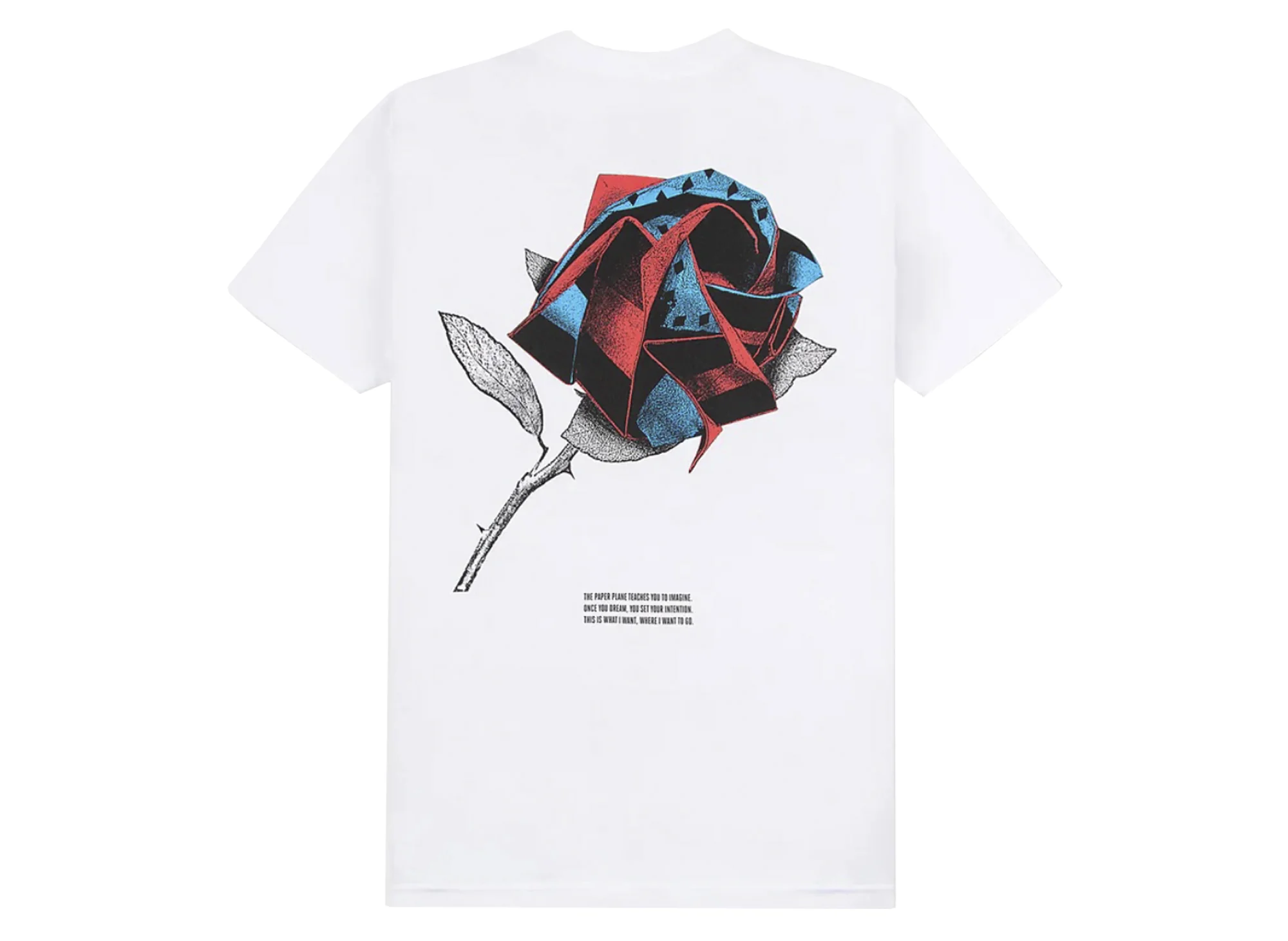 Paper Planes 'Greatness is a Process' Flowers Tee in White - Image 2