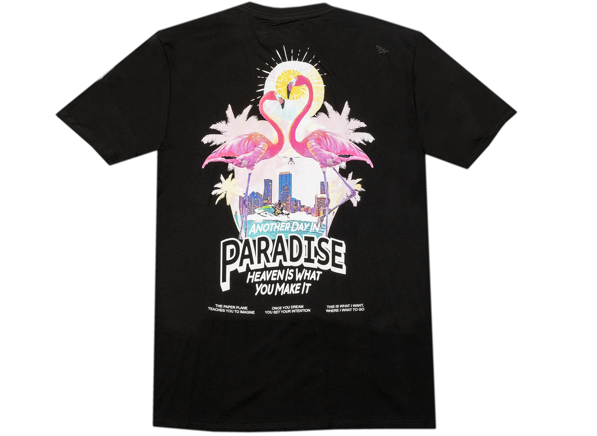 Paper Planes Pastel Paradise Tee in Black - Image 2