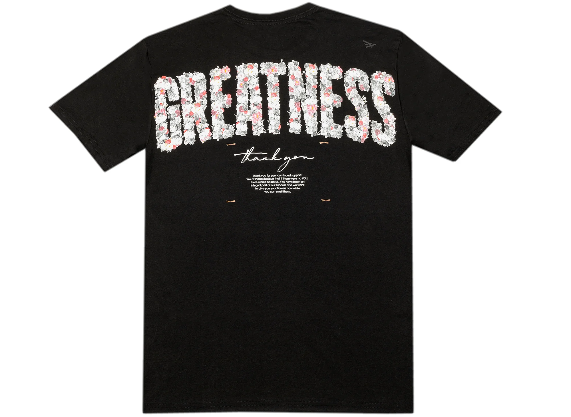 Paper Planes Rose From Greatness Tee in Black - Image 2