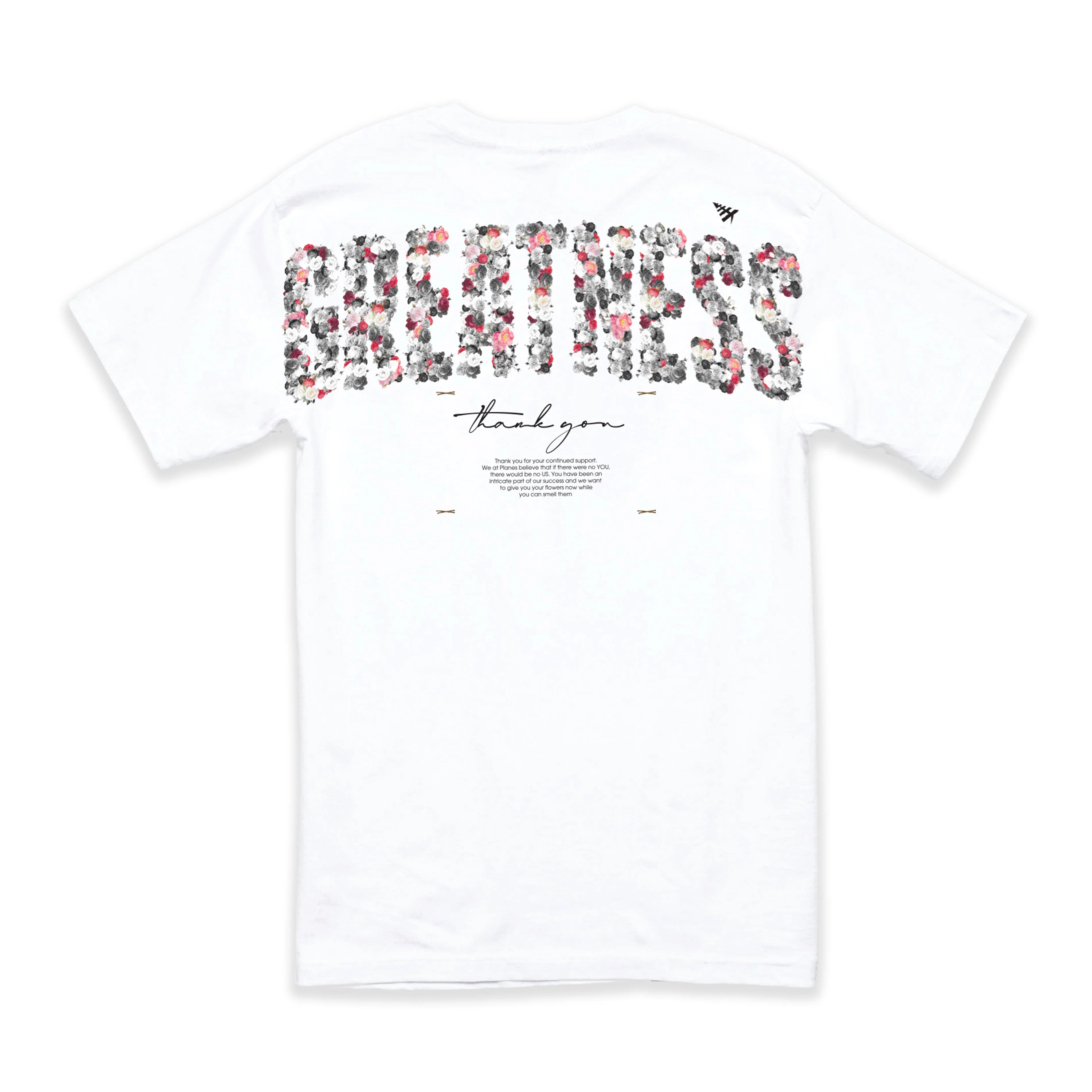 Paper Planes Rose From Greatness Tee in White - Image 2