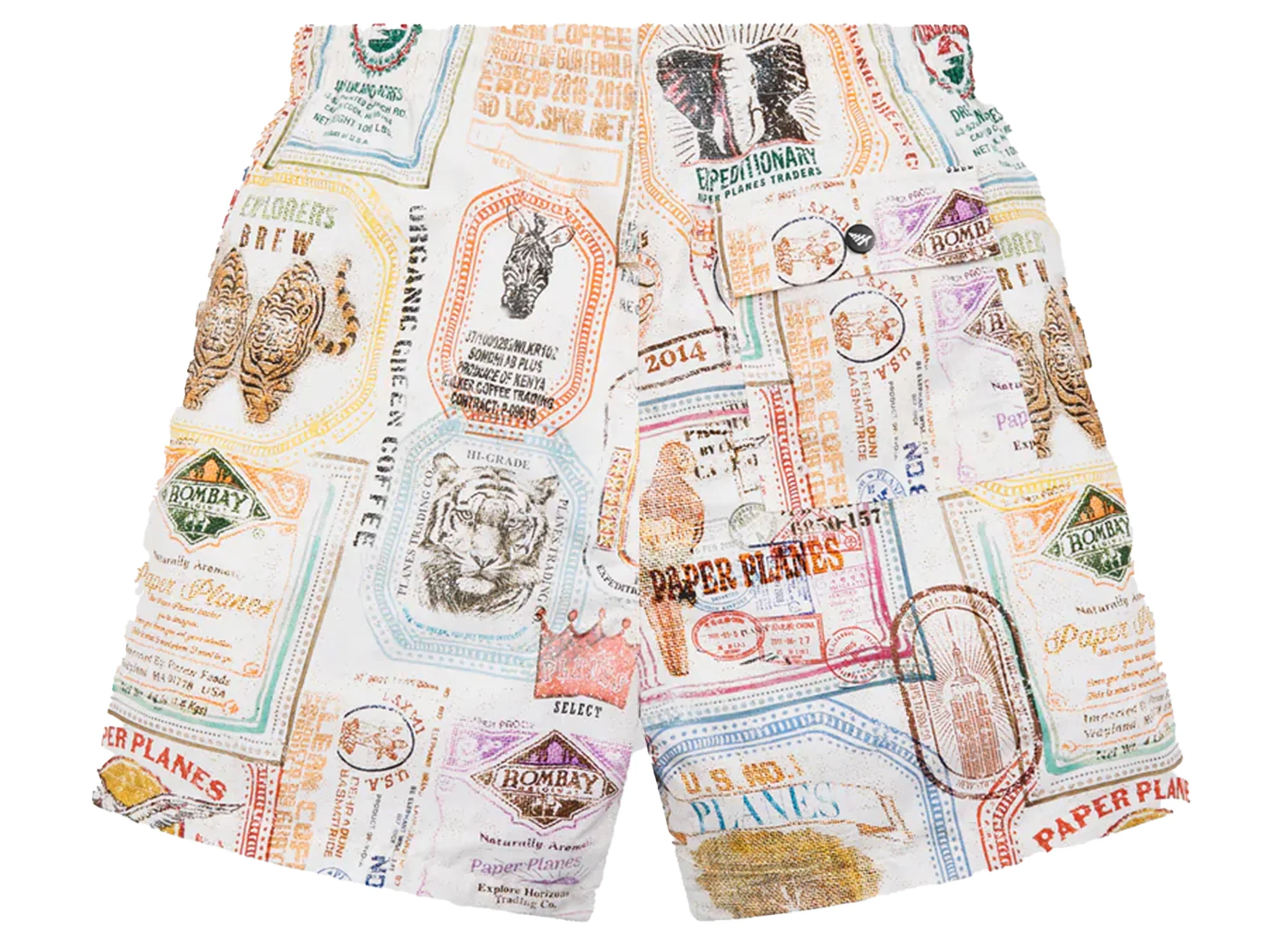 Paper Planes Sack Stamps Printed Swim Trunks - Image 3