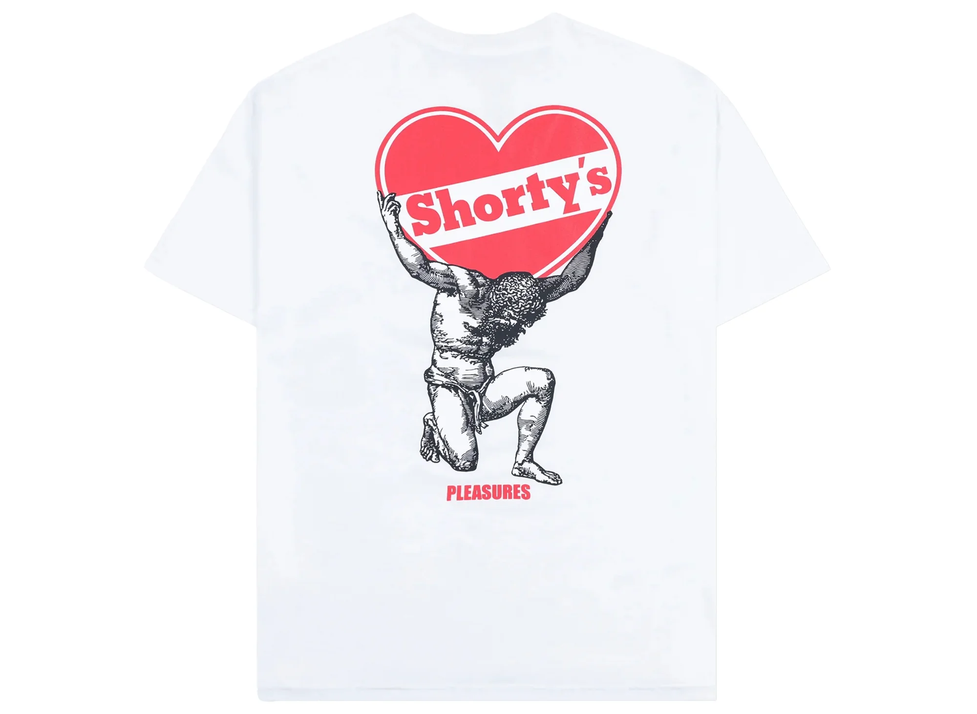 Pleasures Shorty’s Atlas T-Shirt in White - Image 2