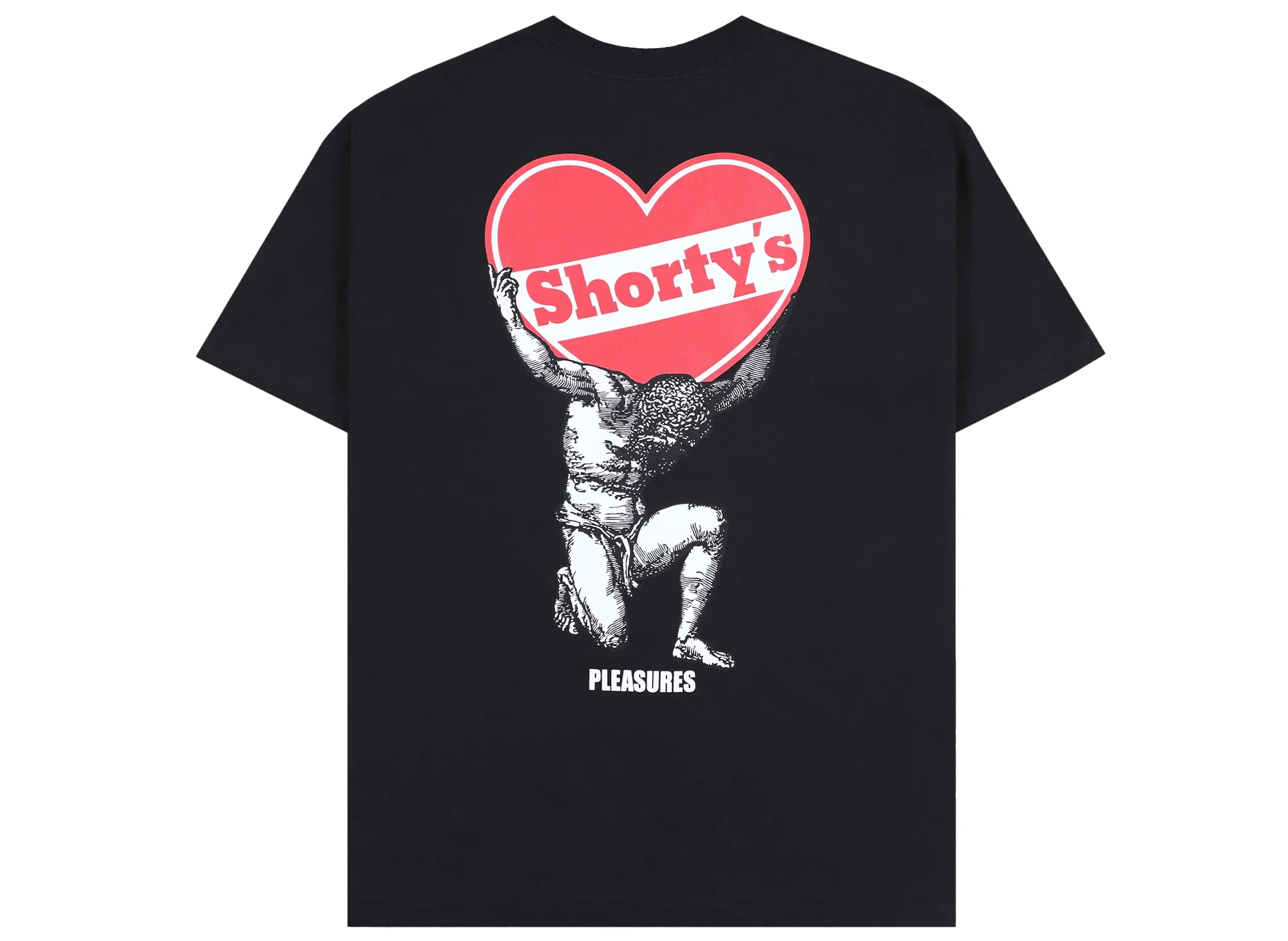 Pleasures Shorty’s Atlas T-Shirt in Black - Image 2