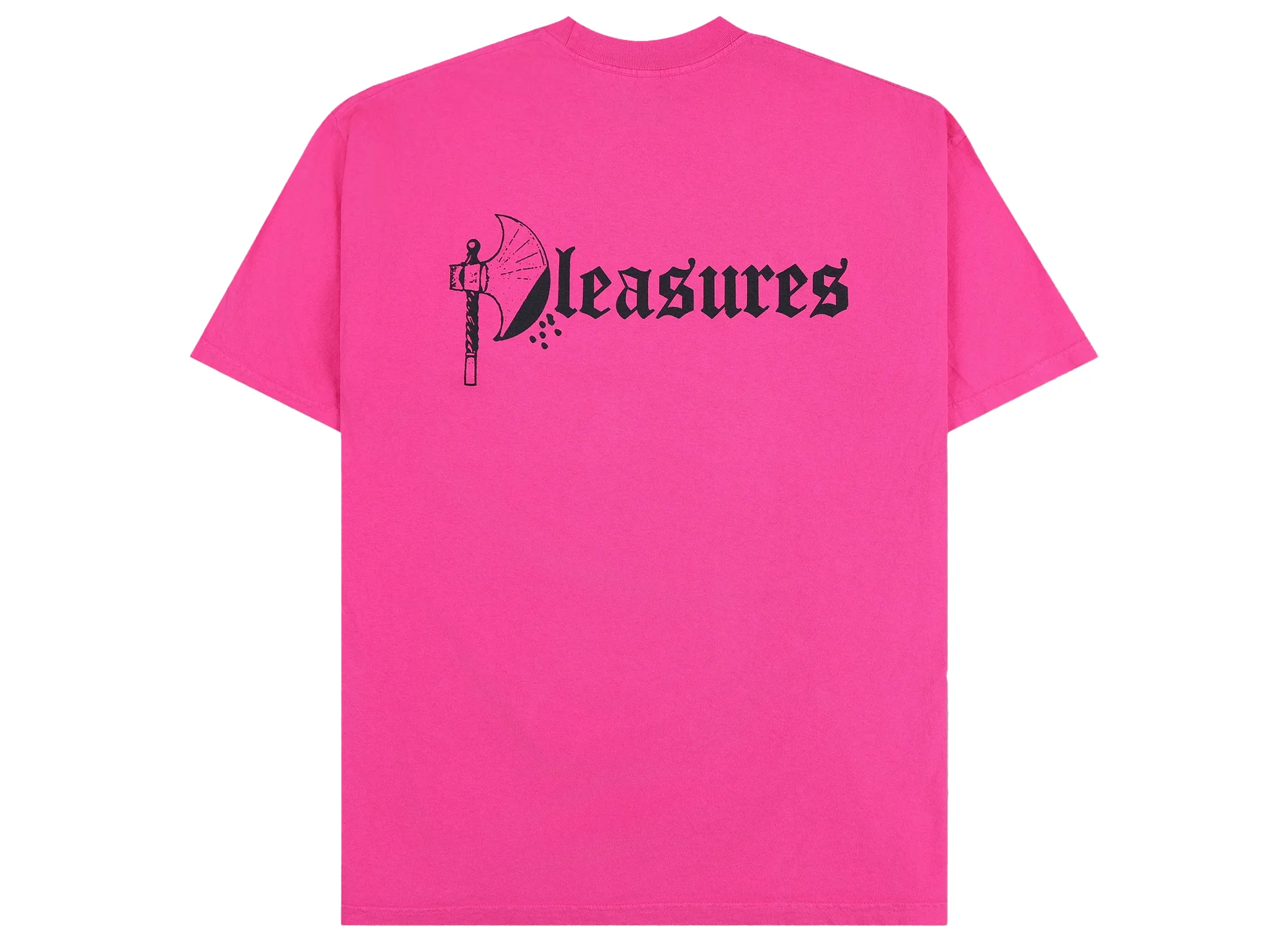 Pleasures Axed T-Shirt in Fuchsia Pink - Image 2