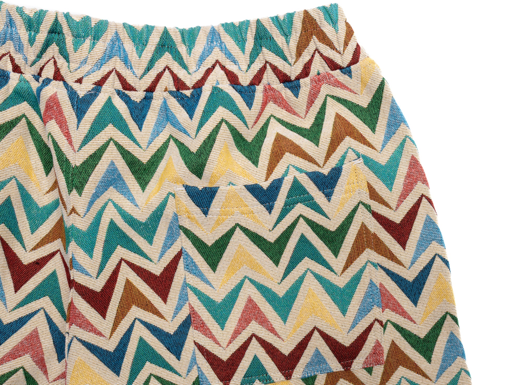 Pleasures Basket Woven Shorts in Khaki - Image 2