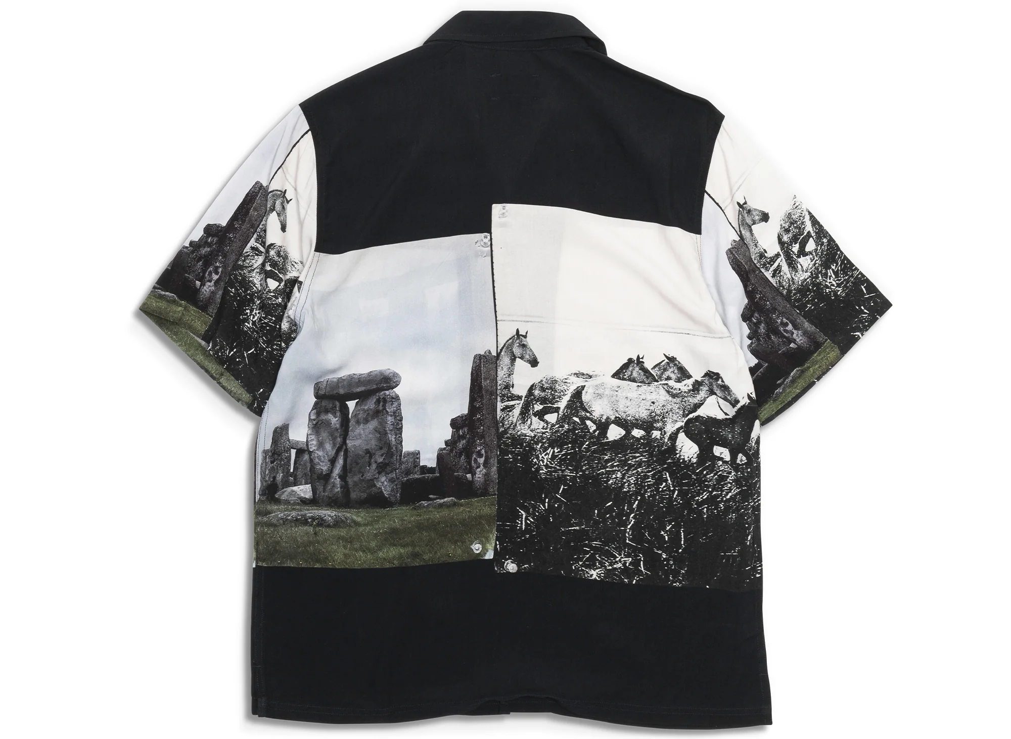 Pleasures Horse Button Down Shirt in Black - Image 2