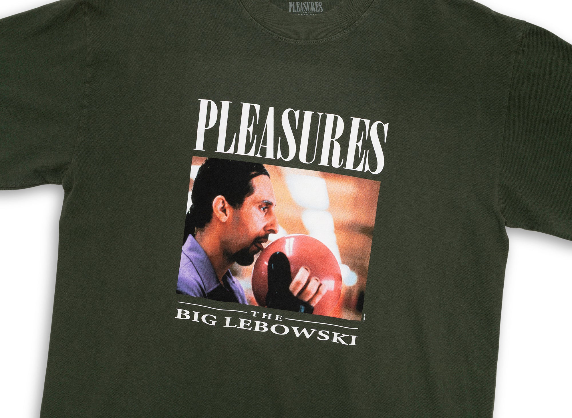 Pleasures x Big Lebowski Lick T-Shirt in Ivy - Image 2