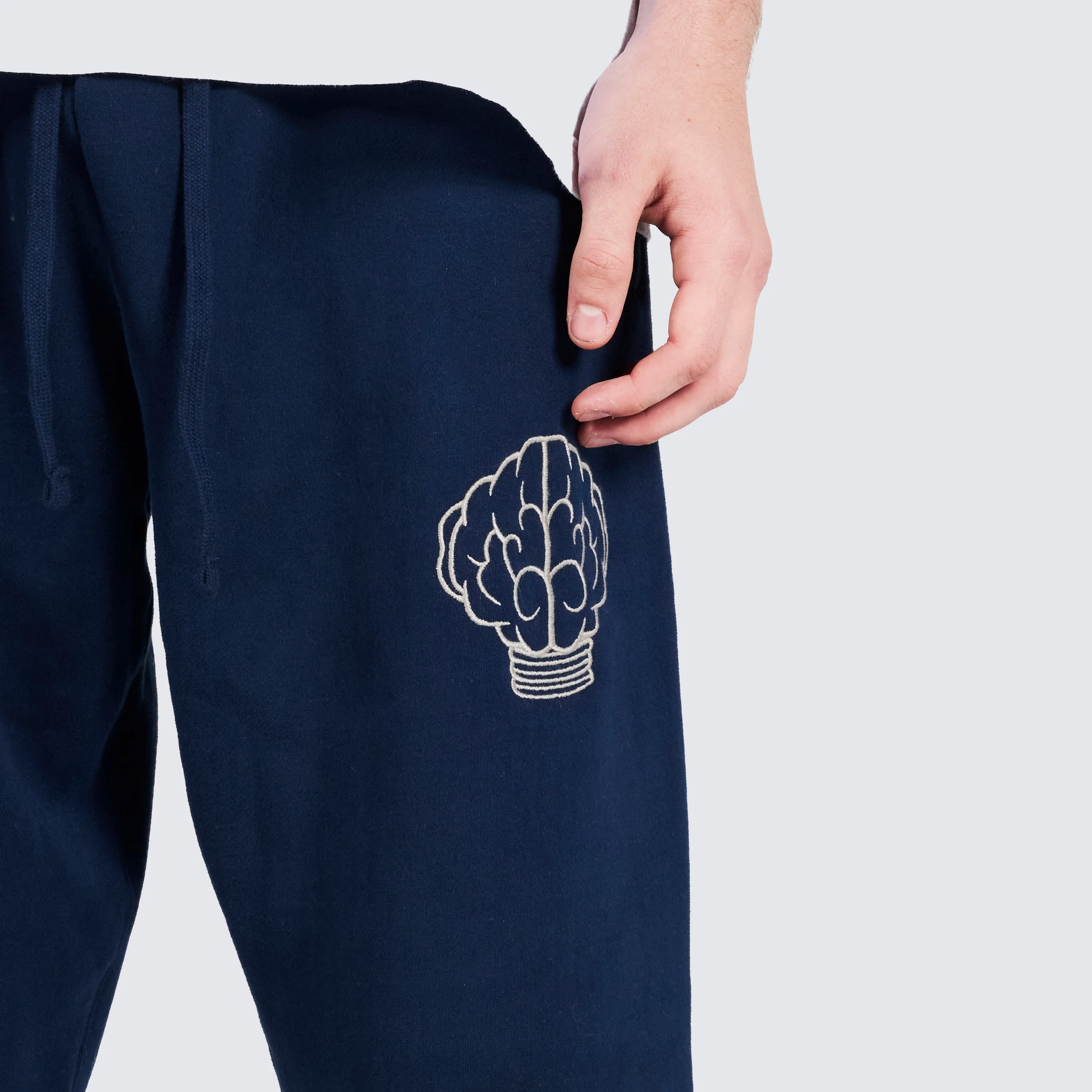 Pleasures NERD Sweatpants in Navy - Image 4