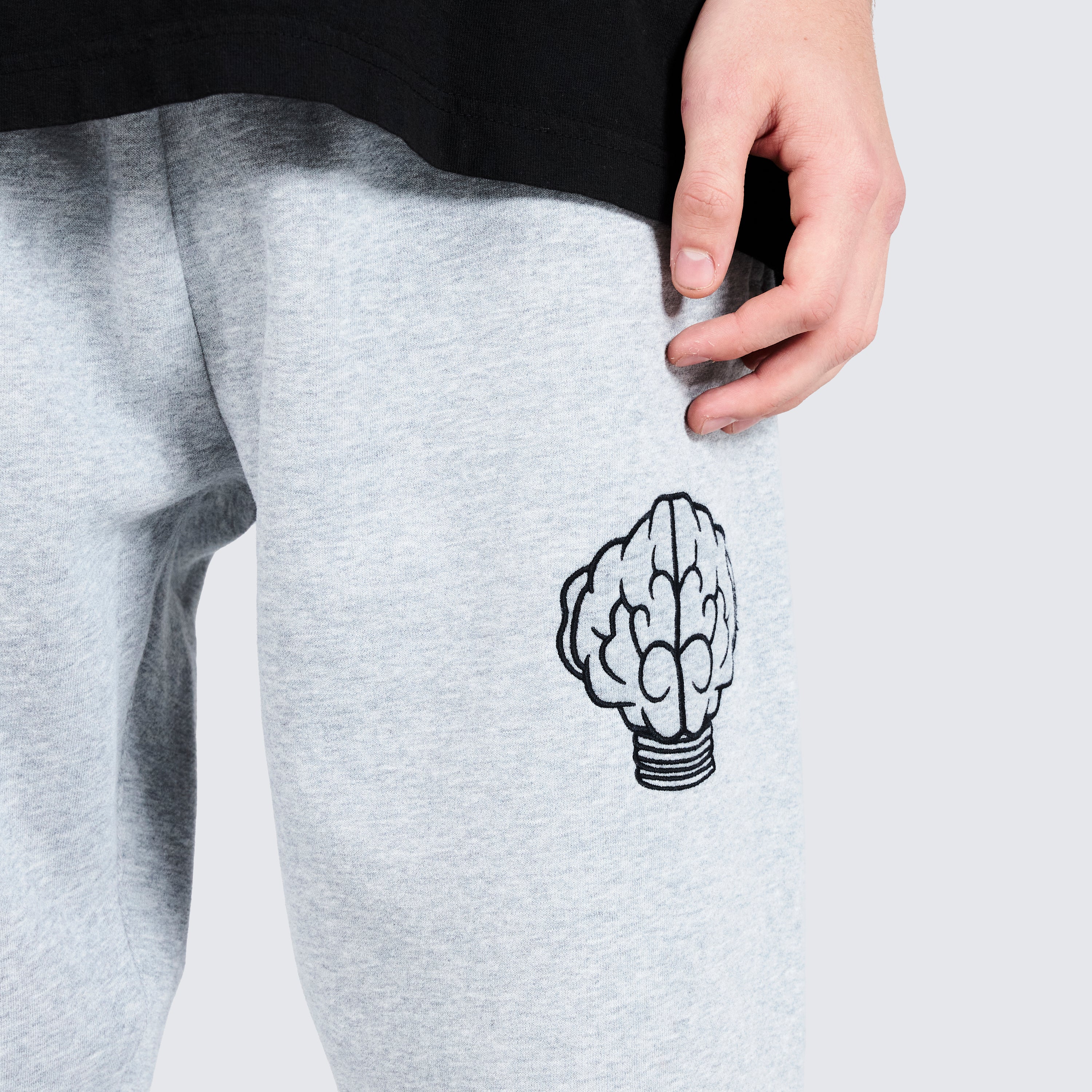 Pleasures NERD Sweatpants in Heather Grey - Image 2