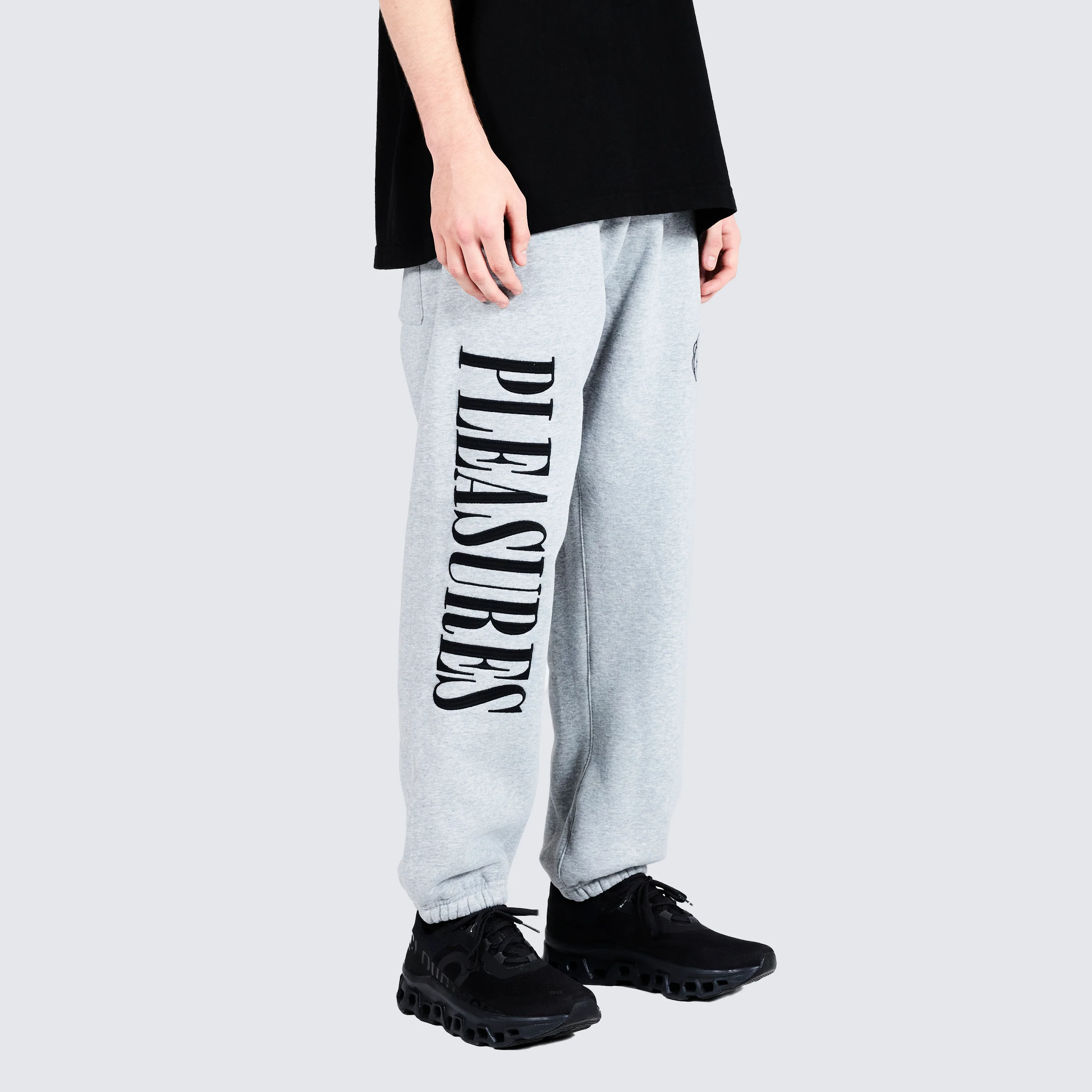 Pleasures NERD Sweatpants in Heather Grey - Image 3