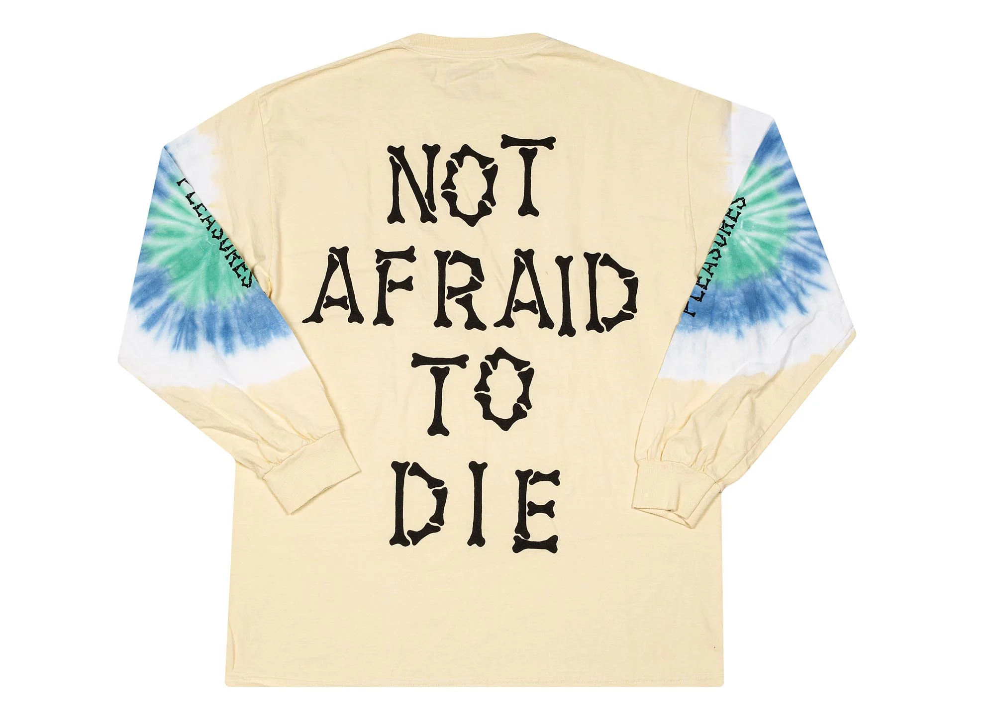 Pleasures Not Afraid Tye Dye Long Sleeve 'Creme' - Image 2