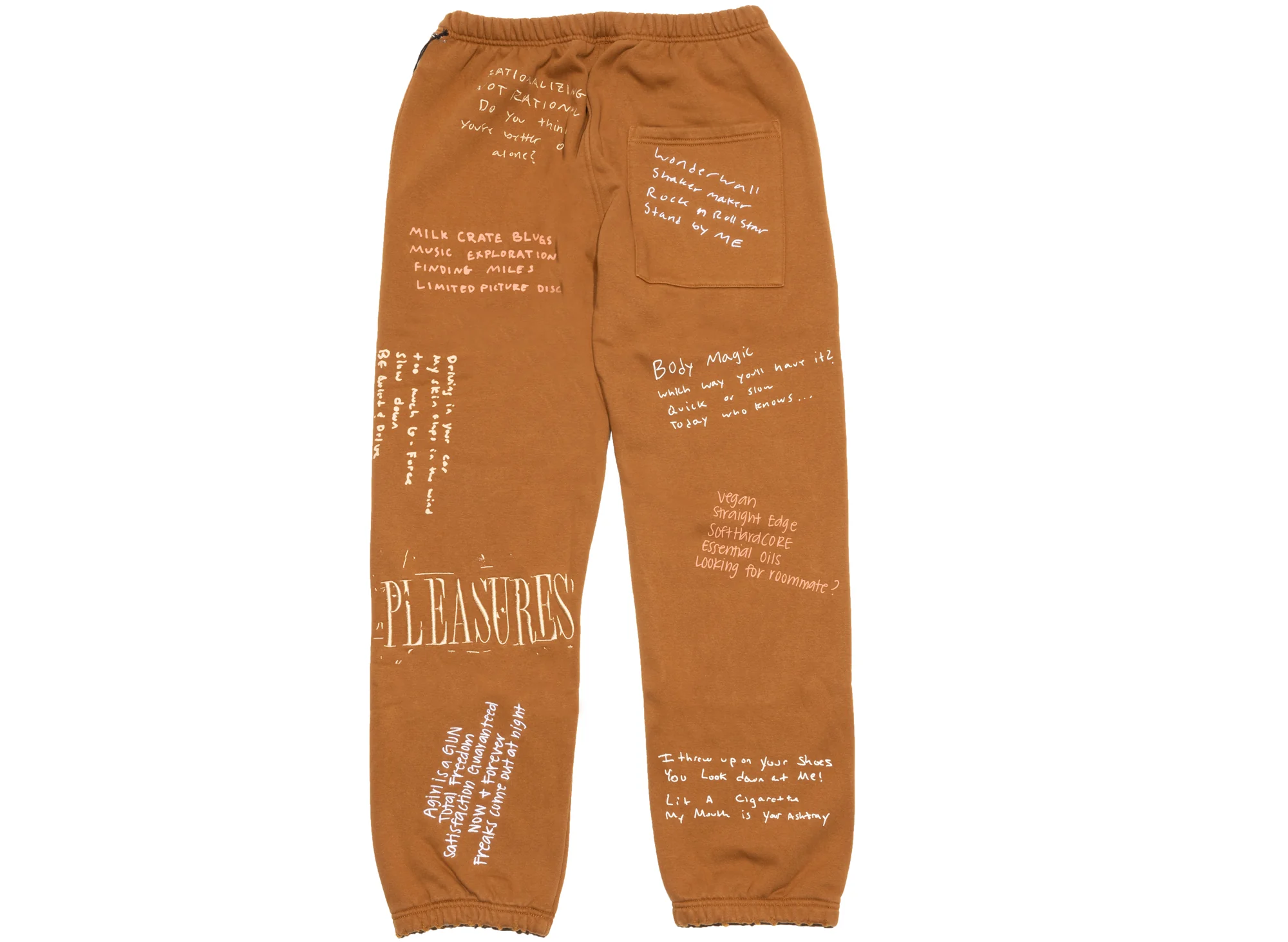 Pleasures Remote Sweatpants in Brown - Image 2