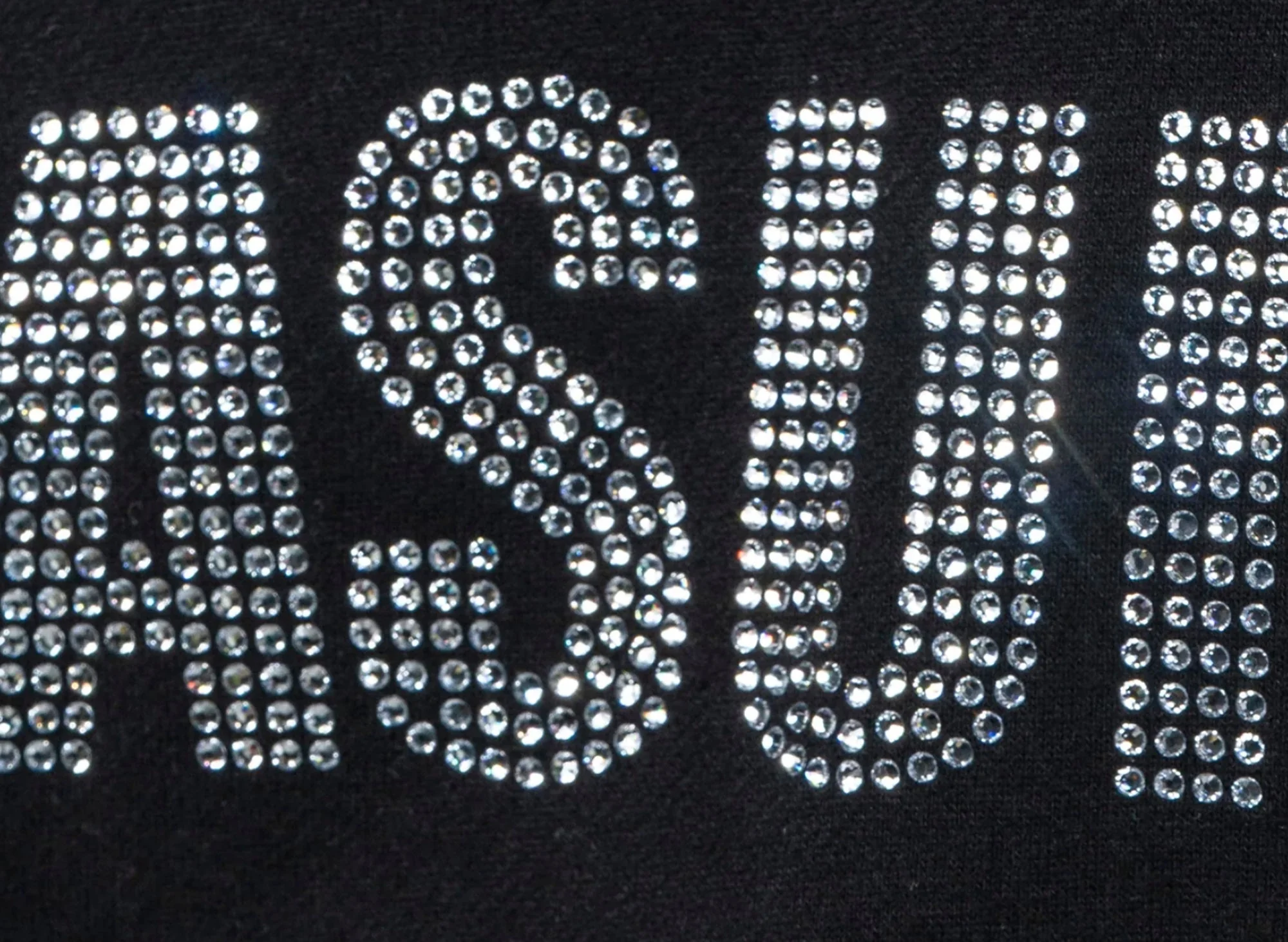 Pleasures Rhinestone Impact Hoodie in Black - Image 2