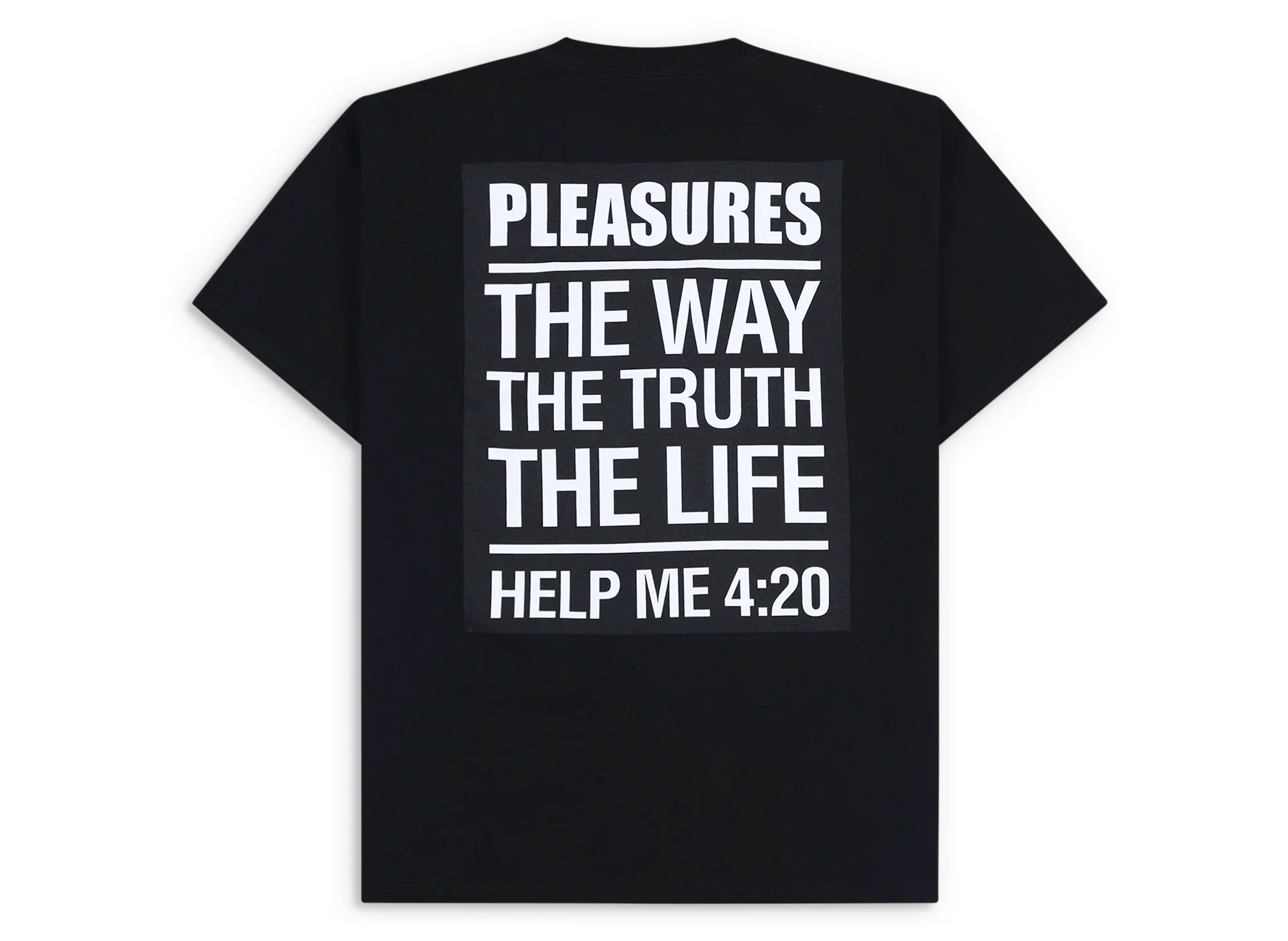 Pleasures Scripture T-Shirt in Black - Image 2