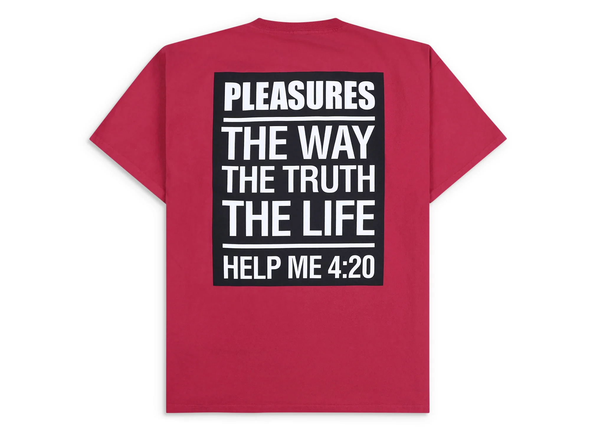 Pleasures Scripture T-Shirt in Ruby - Image 2