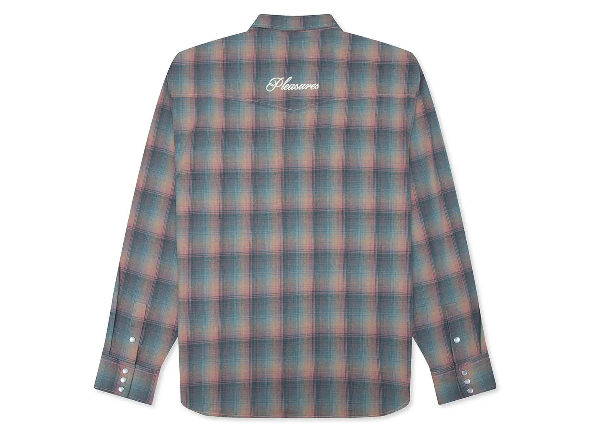 Pleasures Sender Western Button Up in Pink - Image 2