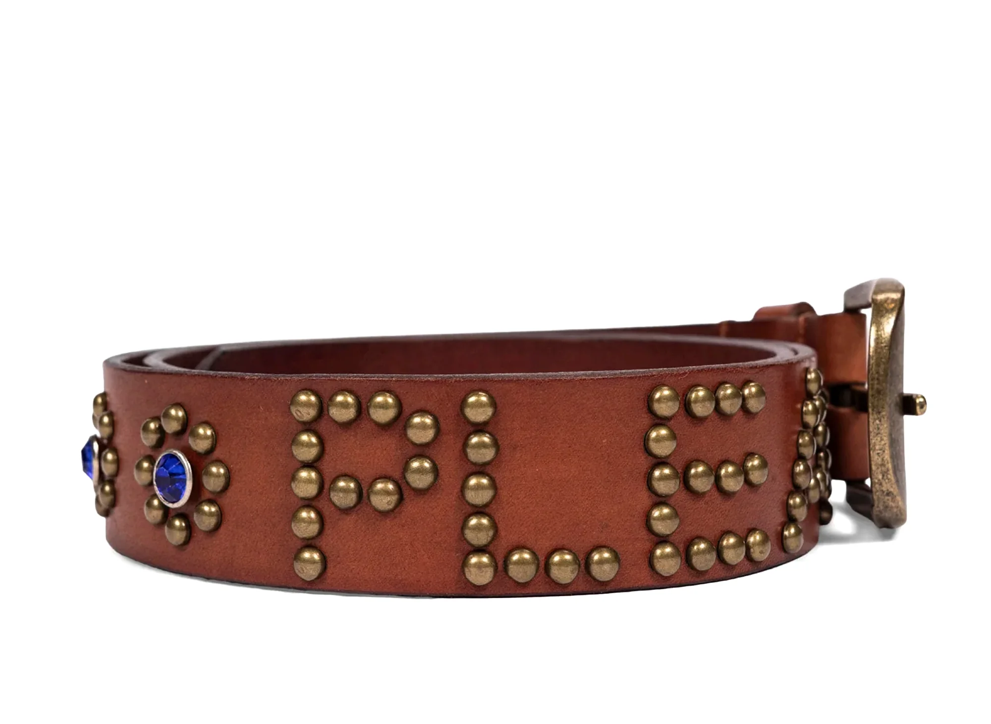 Pleasures Studded Belt in Brown - Image 2