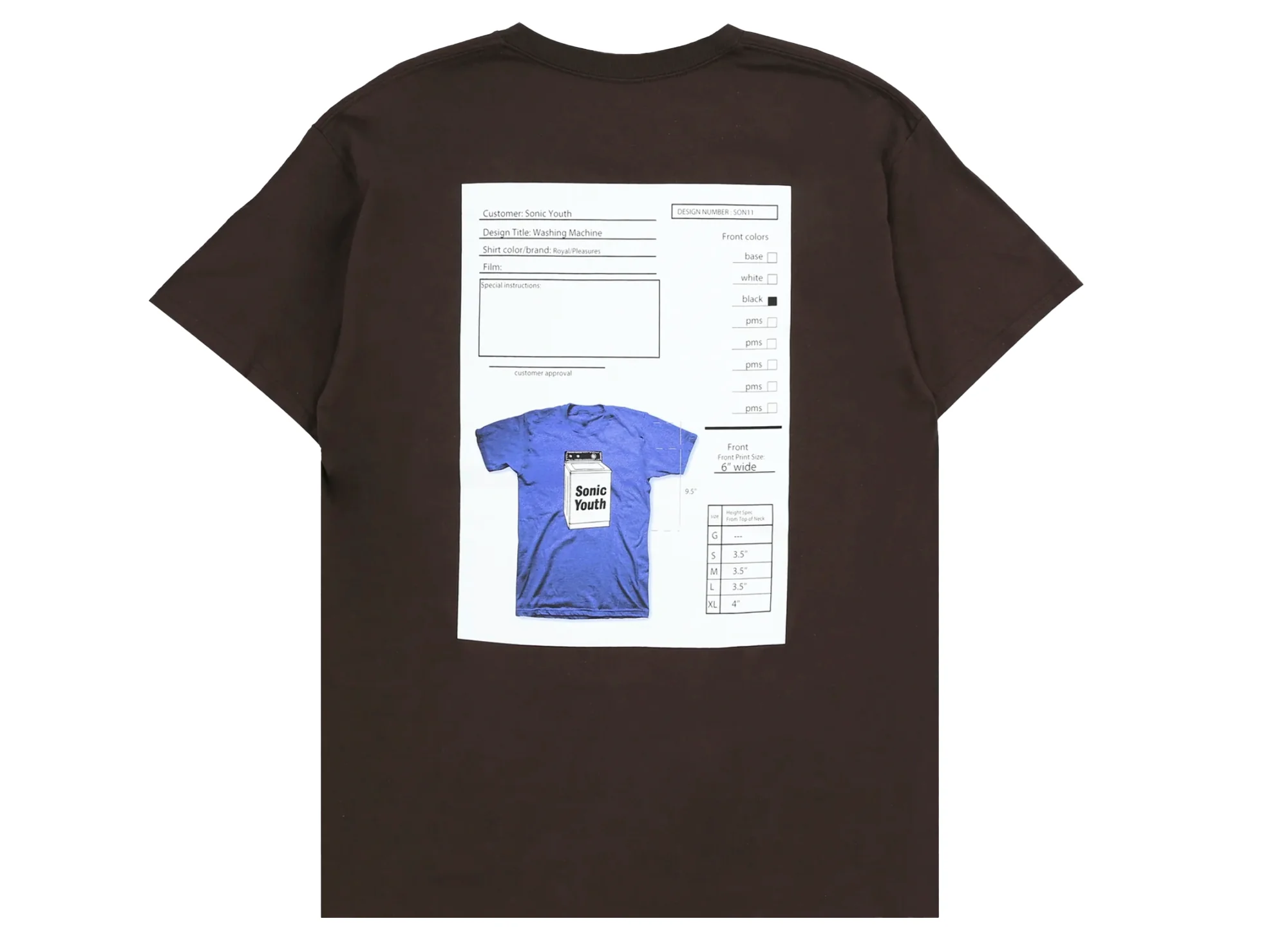Pleasures x Sonic Youth Techpack Tee in Brown - Image 2