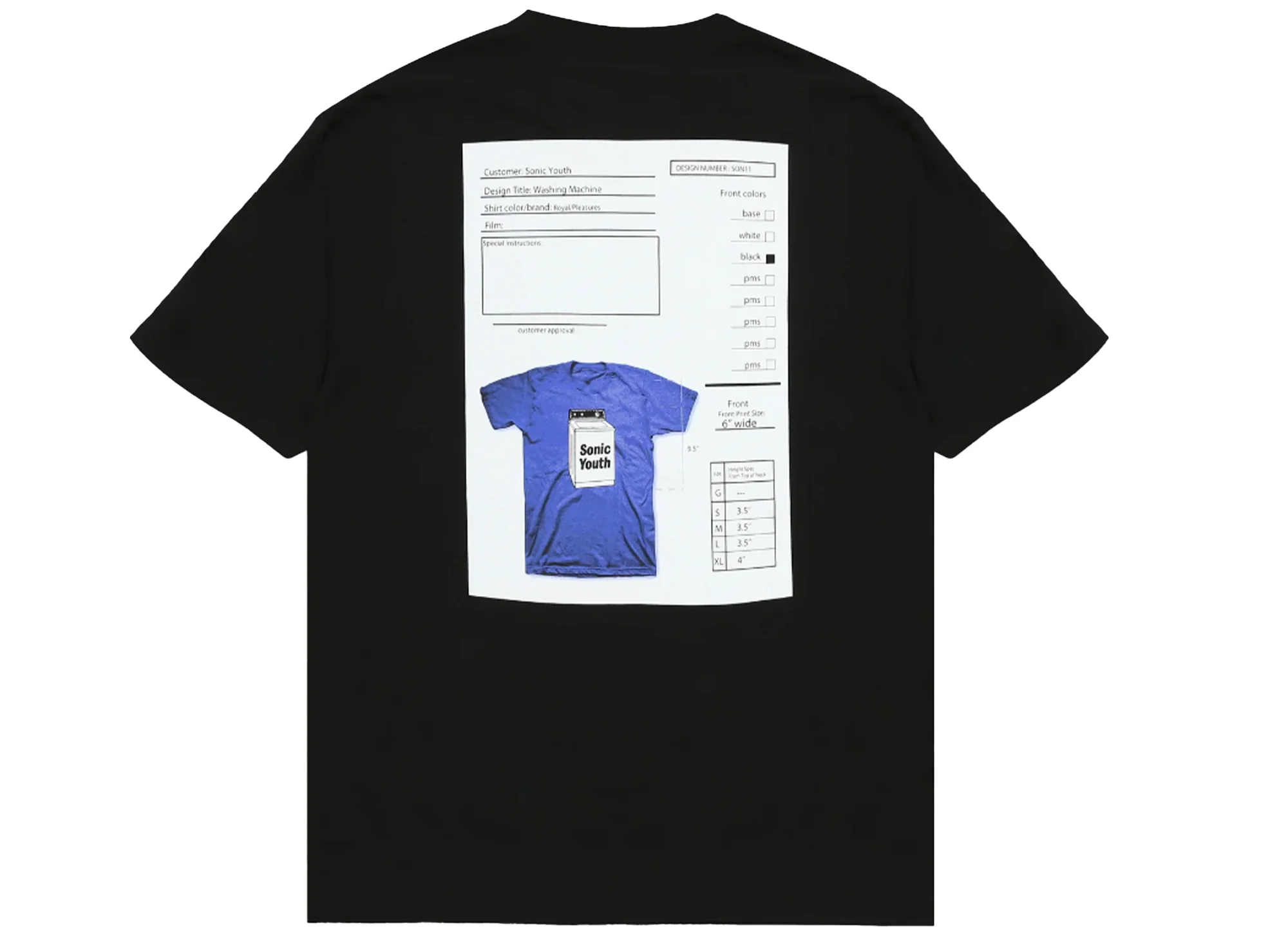 Pleasures x Sonic Youth Techpack Tee in Black - Image 2