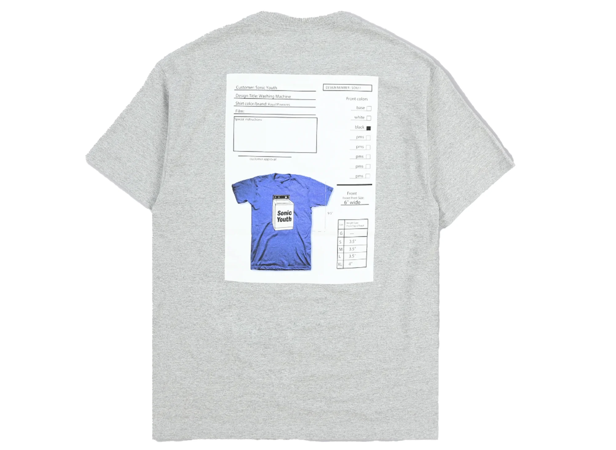 Pleasures x Sonic Youth Techpack Tee in Grey - Image 2